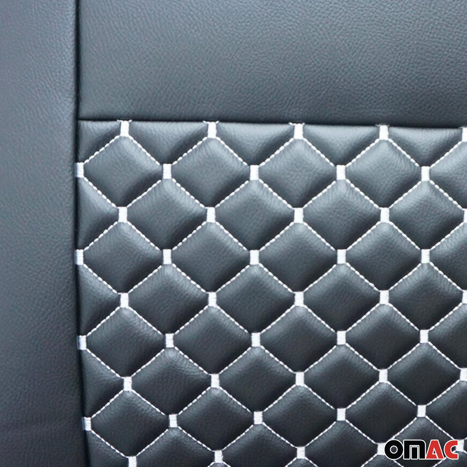 2006-2018 Mercedes Sprinter W906 Leather Custom fit Seat Cover Black White - Image 8