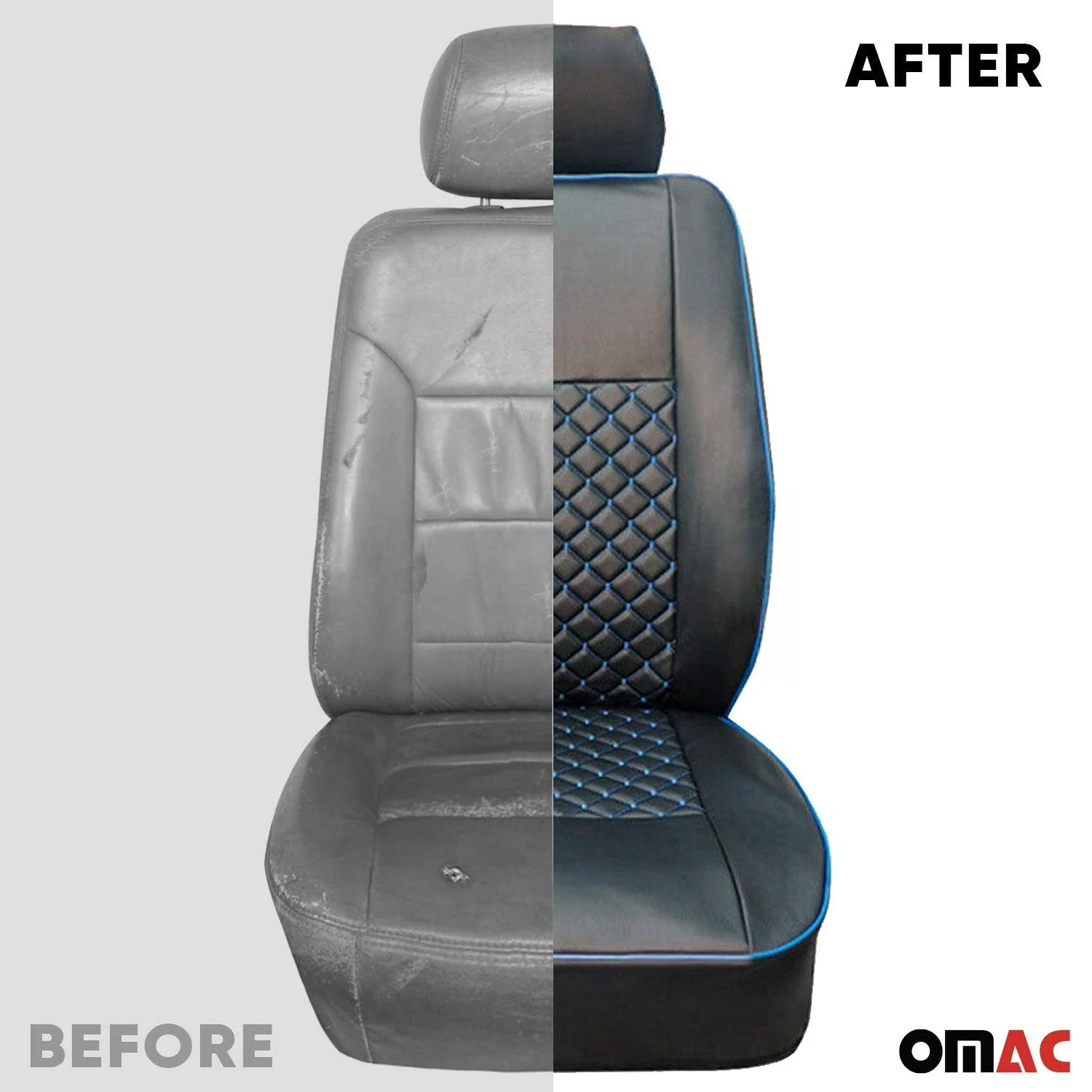 1993-2003 Volkswagen Eurovan Leather Front Car Seat Covers Protector - Image 6