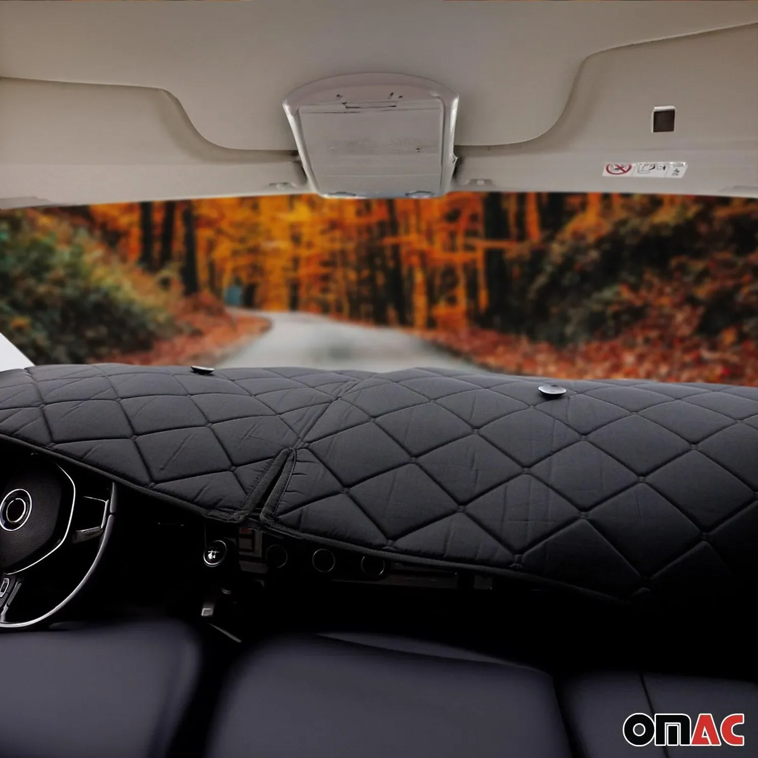 2006-2018 Mercedes Sprinter W906 Thermal Windshield Sun Shade Magnetic Black - Image 2