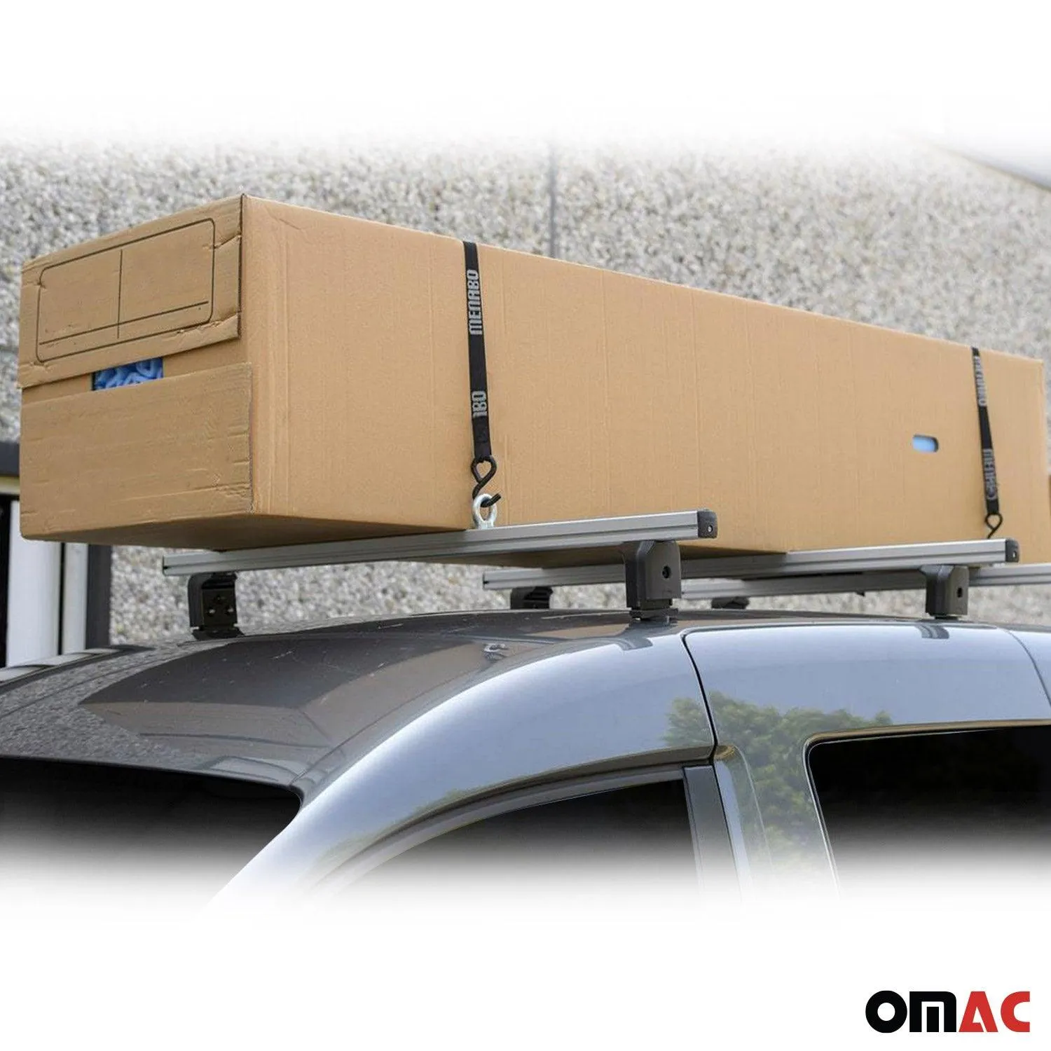 Menabo 129" Roof Rack Cargo Carrier Luggage Lock Belt Straps - Image 3