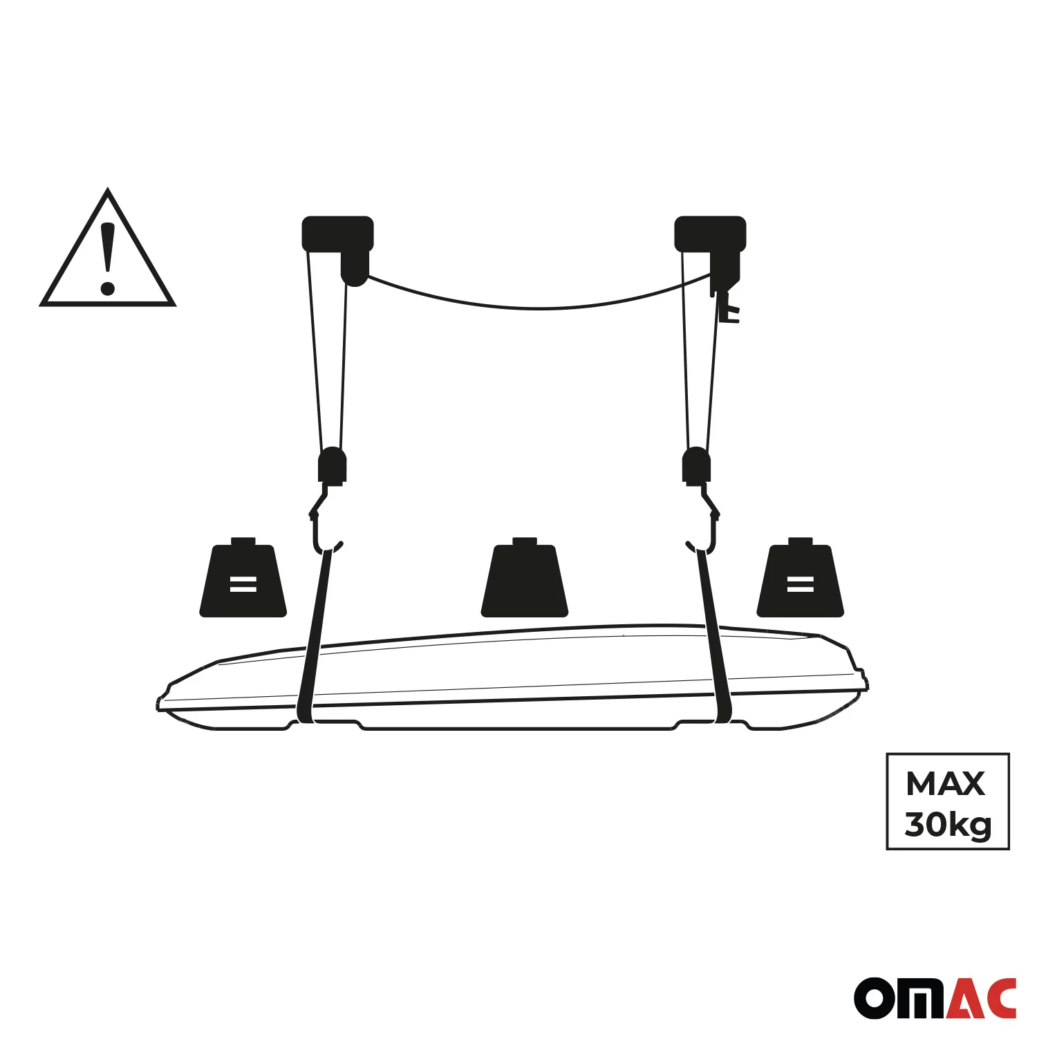 Roof Box Lift Holder Bike Lift Garage 66Lbs Capacity - Image 3