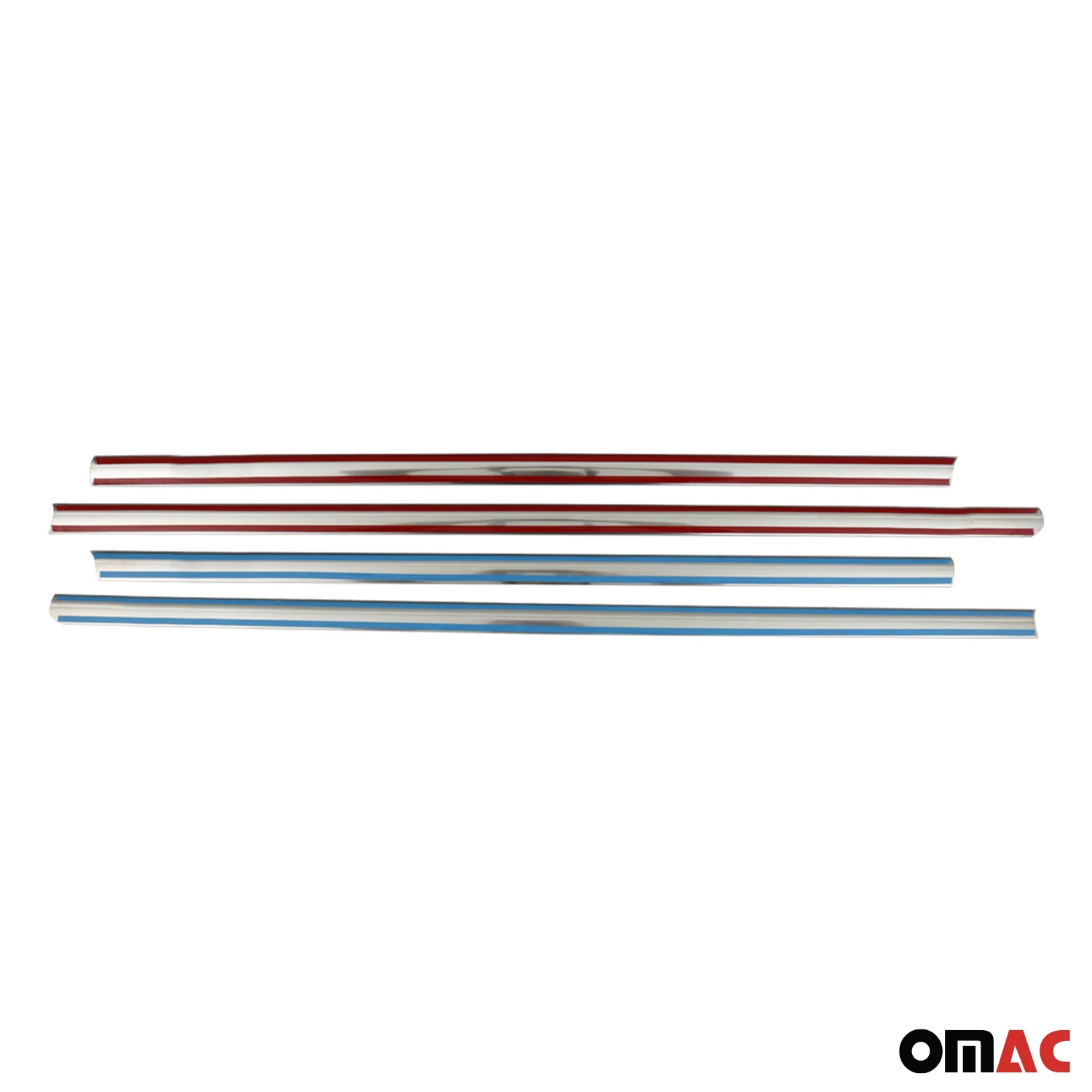 2001-2009 Mercedes C Class W203 Window Molding Trim Streamer S. Steel 4x - Image 5