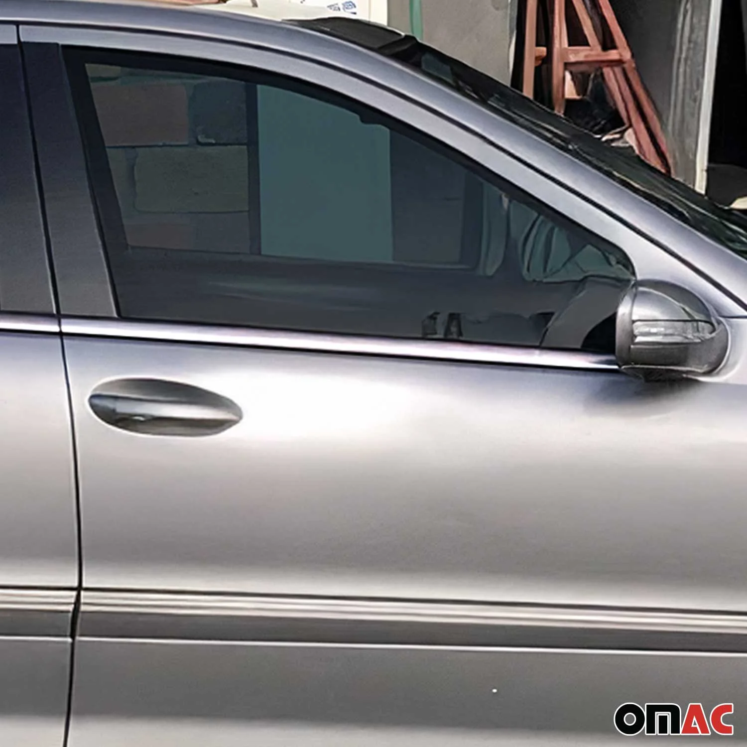 2001-2009 Mercedes C Class W203 Window Molding Trim Streamer S. Steel 4x - Image 6