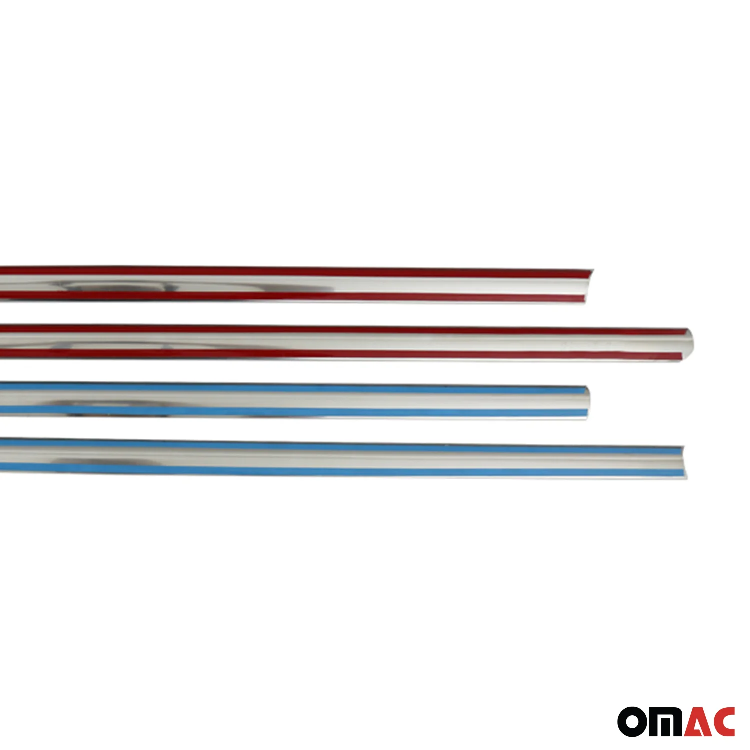 2001-2009 Mercedes C Class W203 Window Molding Trim Streamer S. Steel 4x - Image 9