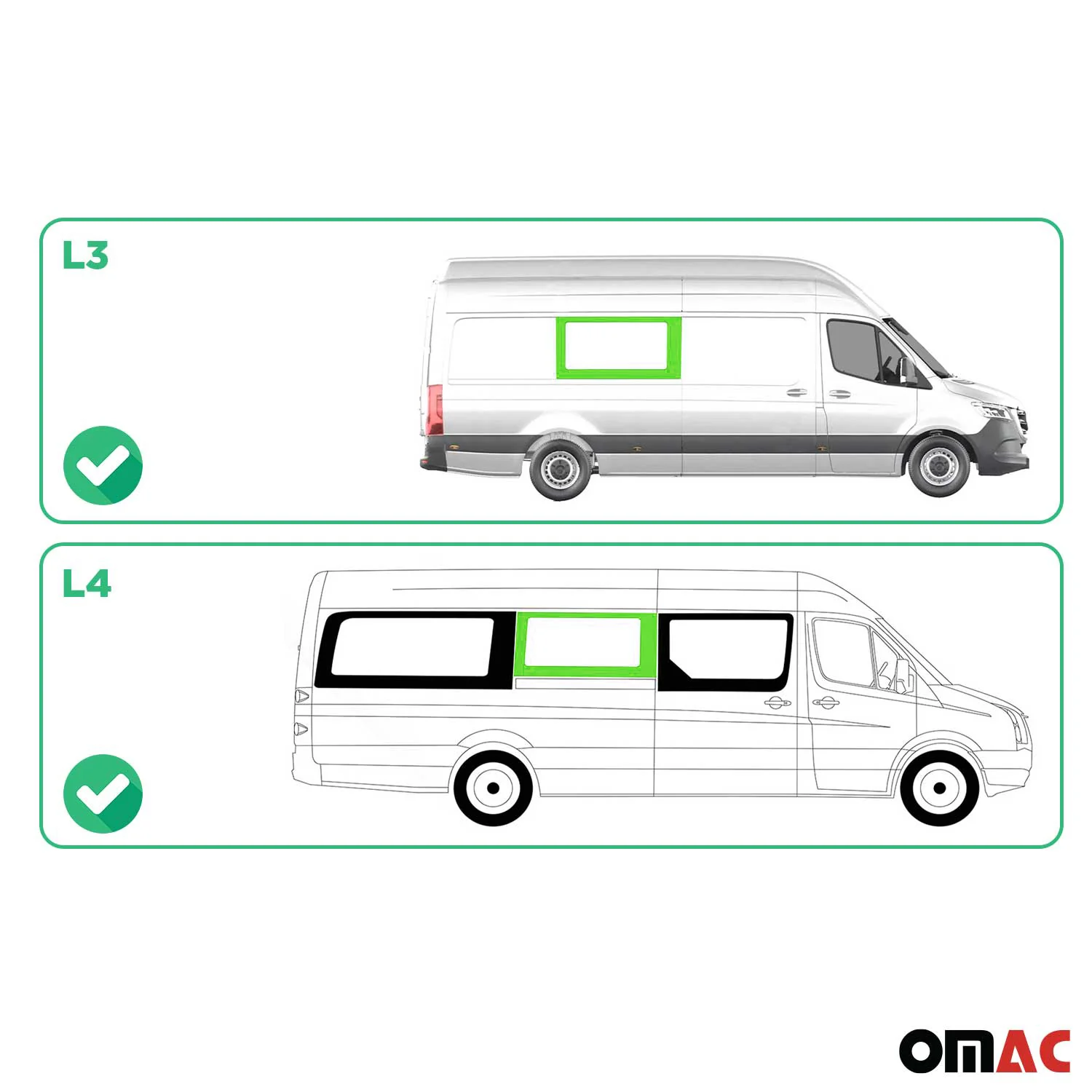 2010-2018 Mercedes Sprinter W906 Window Glass Mid Right Side Sliding Door L3 L4 - Image 3