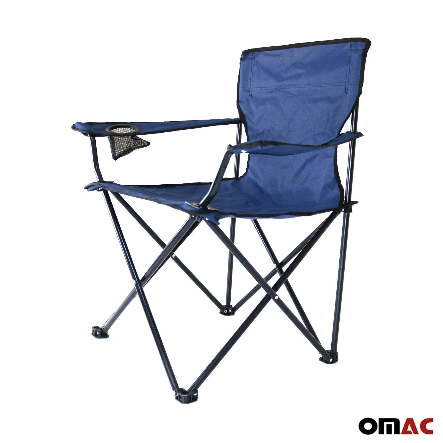 New Folding Camping Chair Beach Seat Outdoor with Cup Holder - Image 3