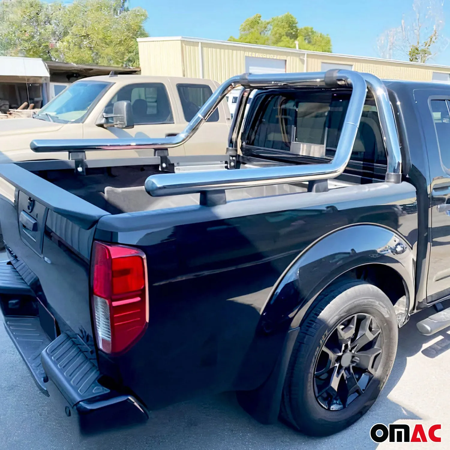 2005-2021 Nissan Frontier Local Pickup Truck Bed Chase Roll Bar Silver - Image 7