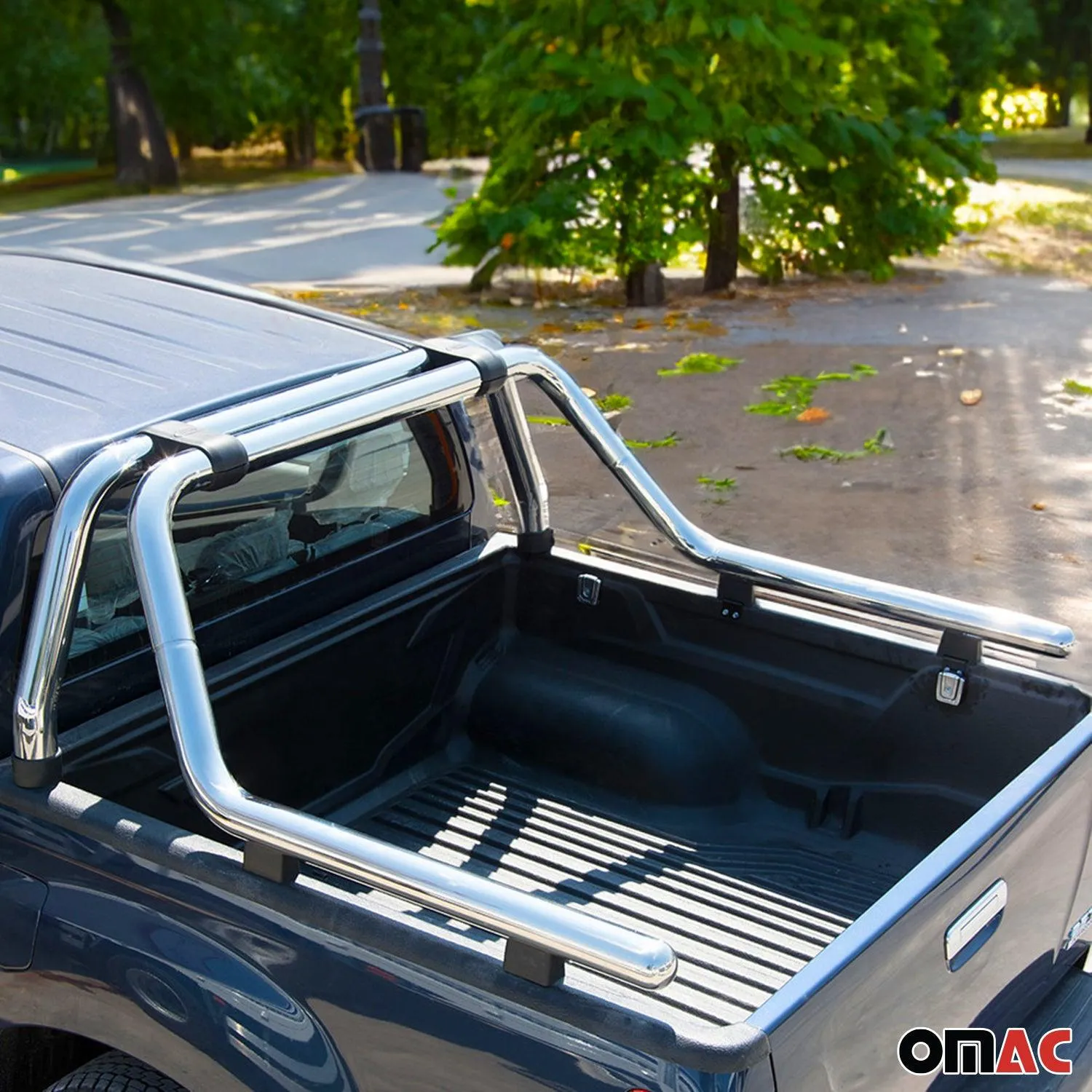 2019-2023 Ford Ranger Sport Bar Truck Bed Chase Roll Bar Stainless Steel Silver 1Pc - Image 6