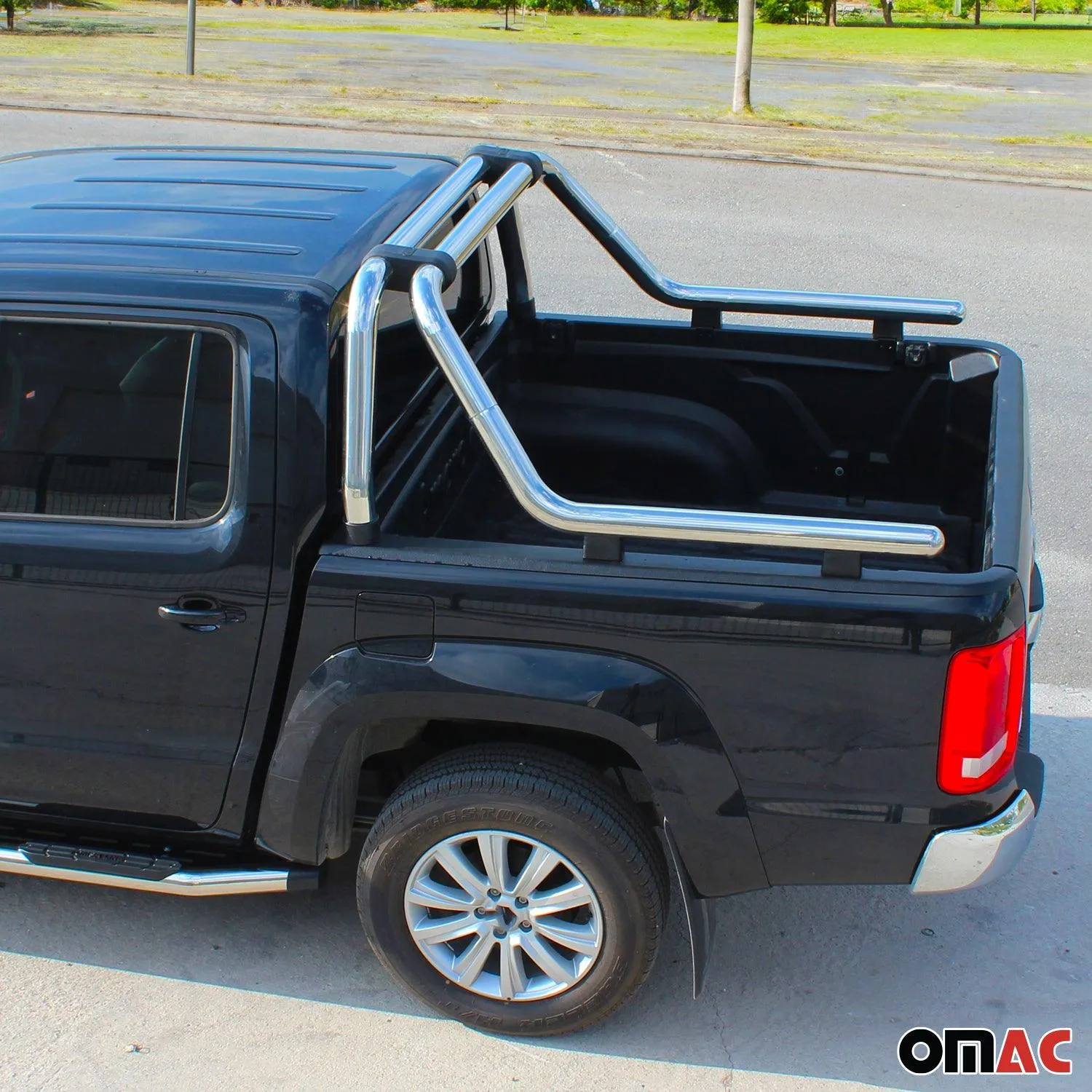 2019-2023 Ford Ranger Sport Bar Truck Bed Chase Roll Bar Stainless Steel Silver 1Pc - Image 8