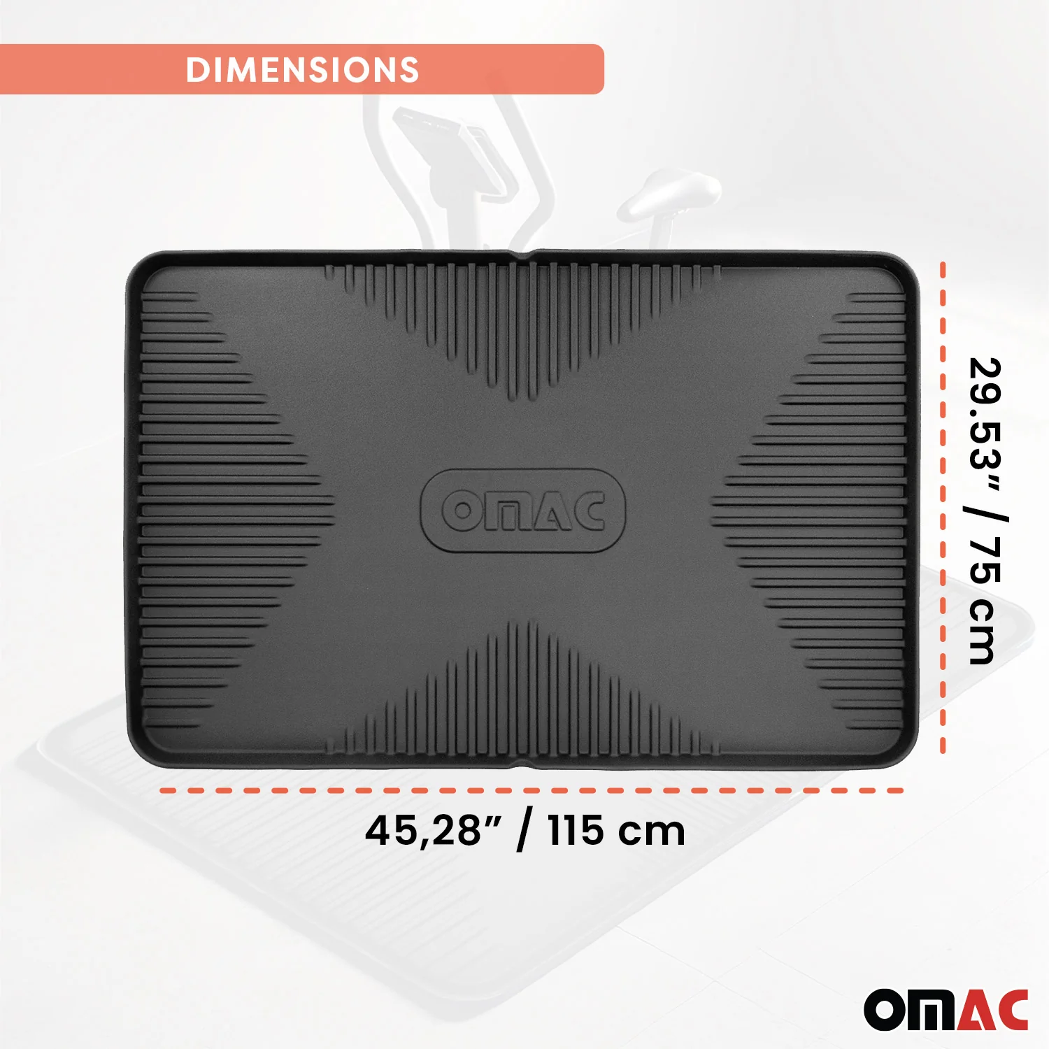 Omac Bike Mat Anti-Slip Multipurpose Floor Protector 45.28 inches x 29.53 inches - Image 3