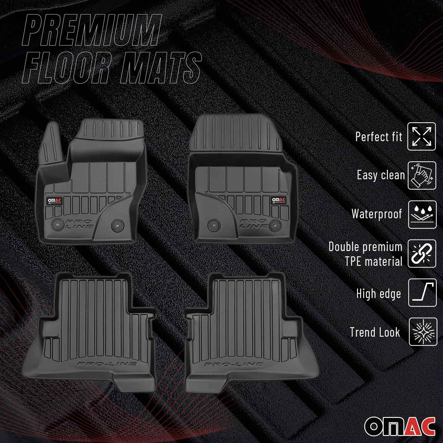 2013-2019 Ford Escape Premium Floor Mats Liners Full Set All Weather Heavy Duty - Image 2