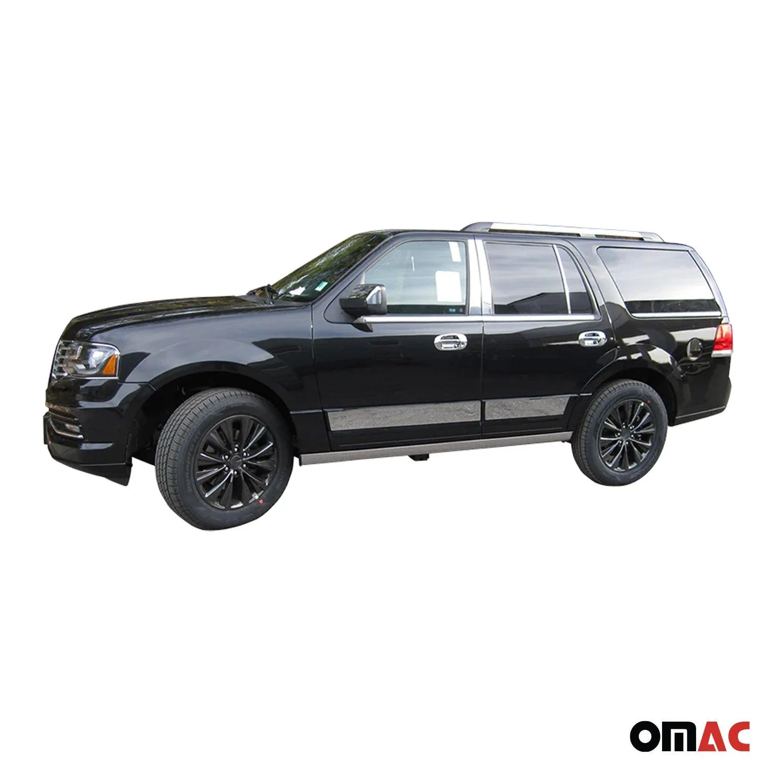 2015-2017 Lincoln Navigator OMAC Stainless Rear Bumper Trim 4Pc - Image 2