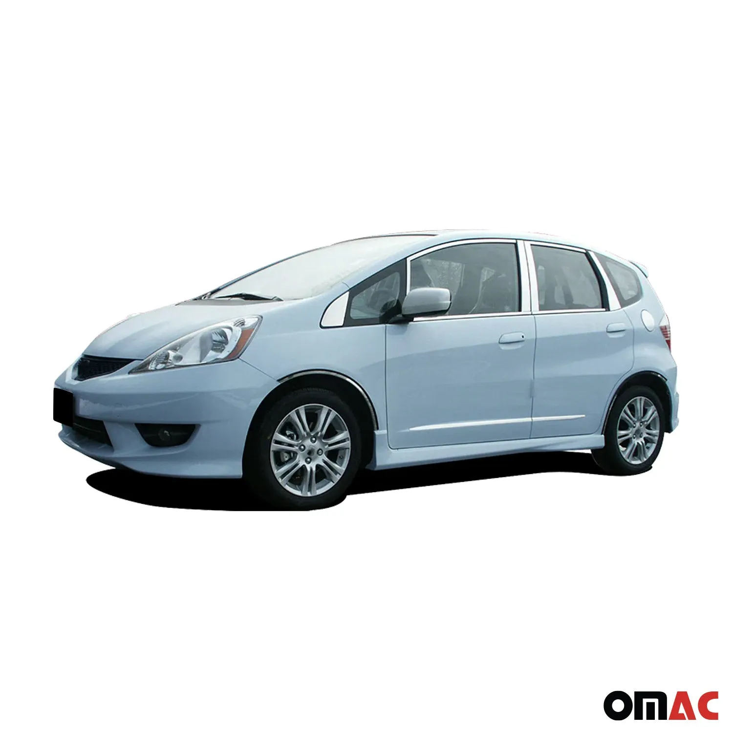 2009-2013 Honda Fit Rear Bumper Accent 1Pc Stainless Steel Silver - Image 2