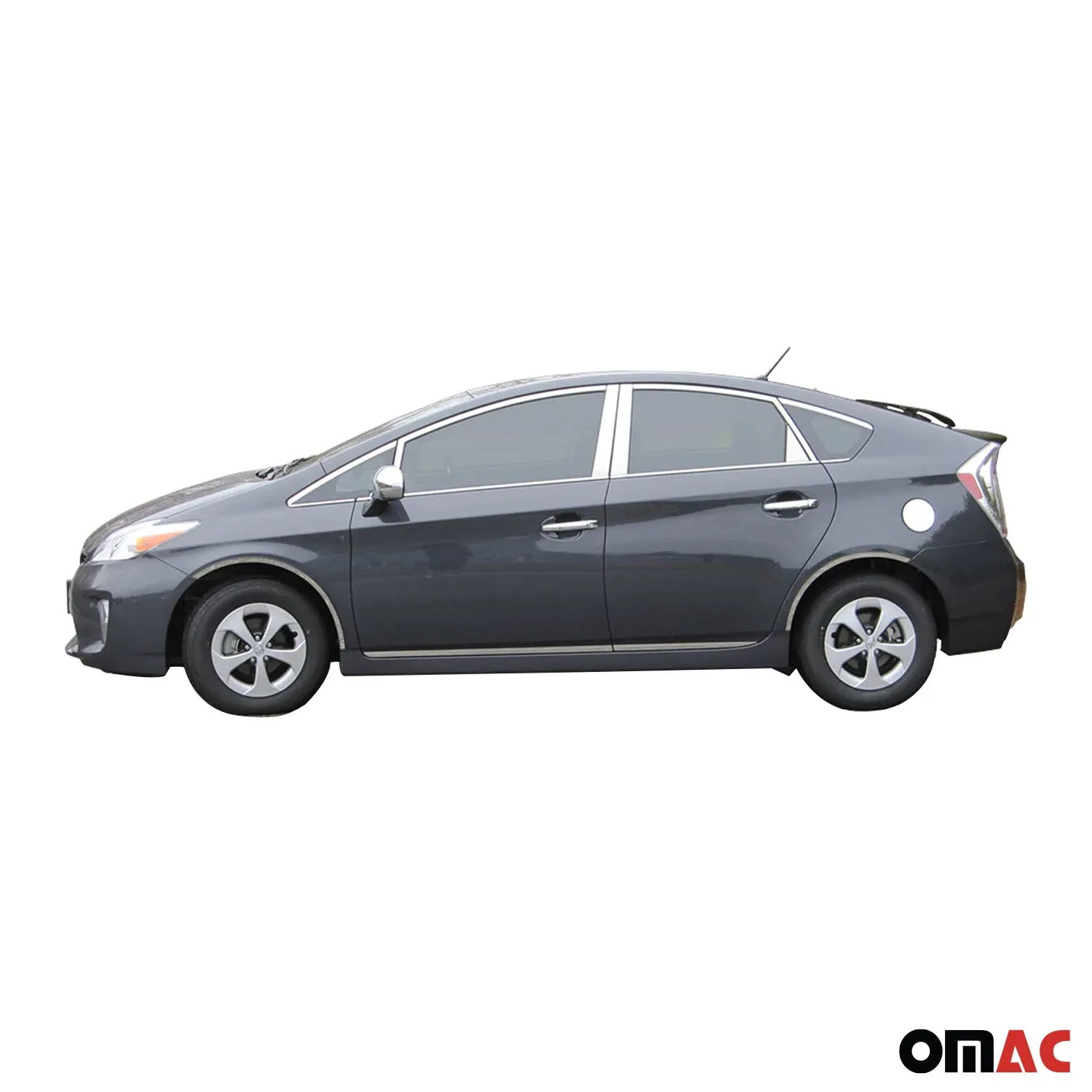 2010-2015 Toyota Prius Rear Bumper Accent 1Pc Stainless Steel Silver - Image 2