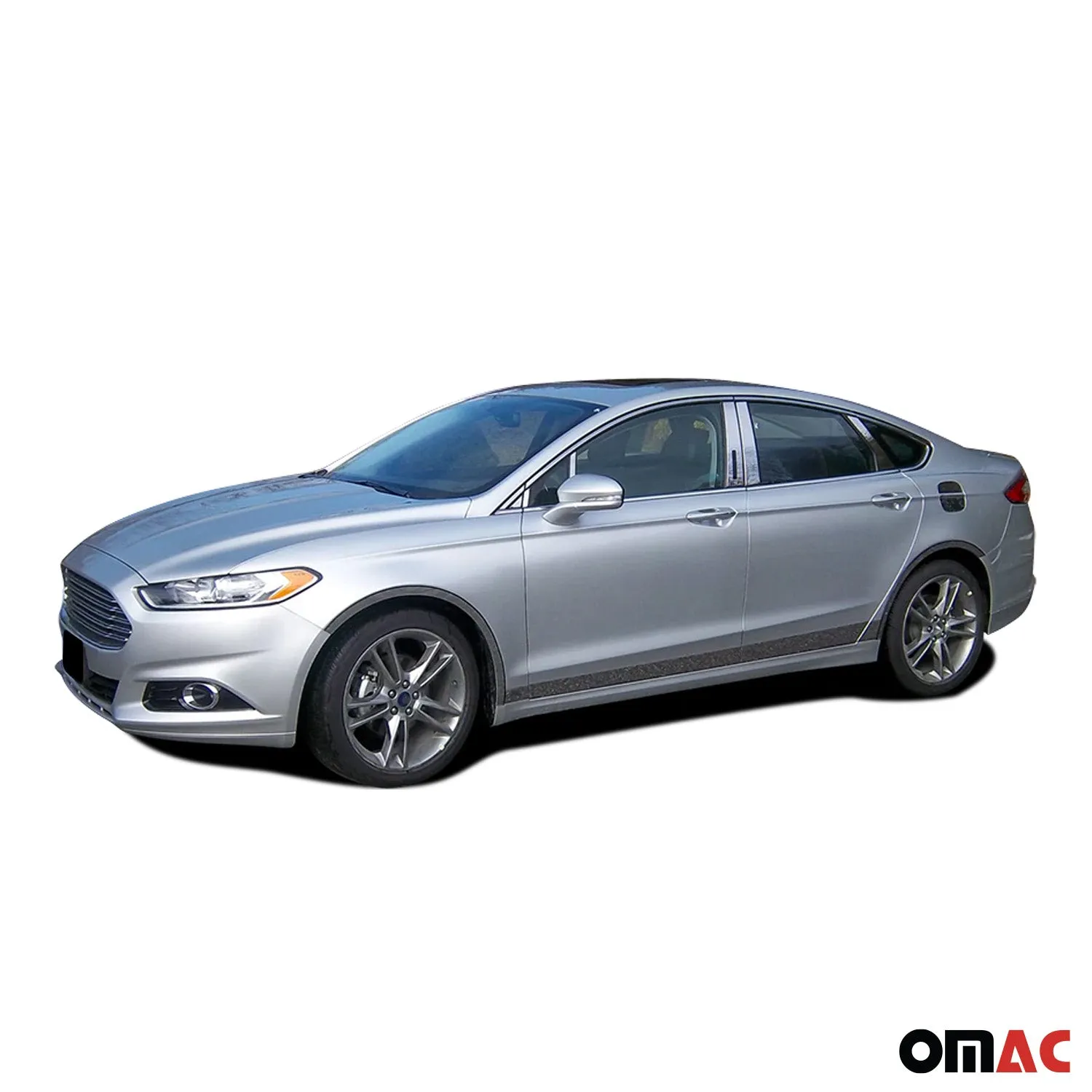 2013-2018 Ford Fusion Rear Bumper Accent 1Pc Stainless Steel Silver - Image 2