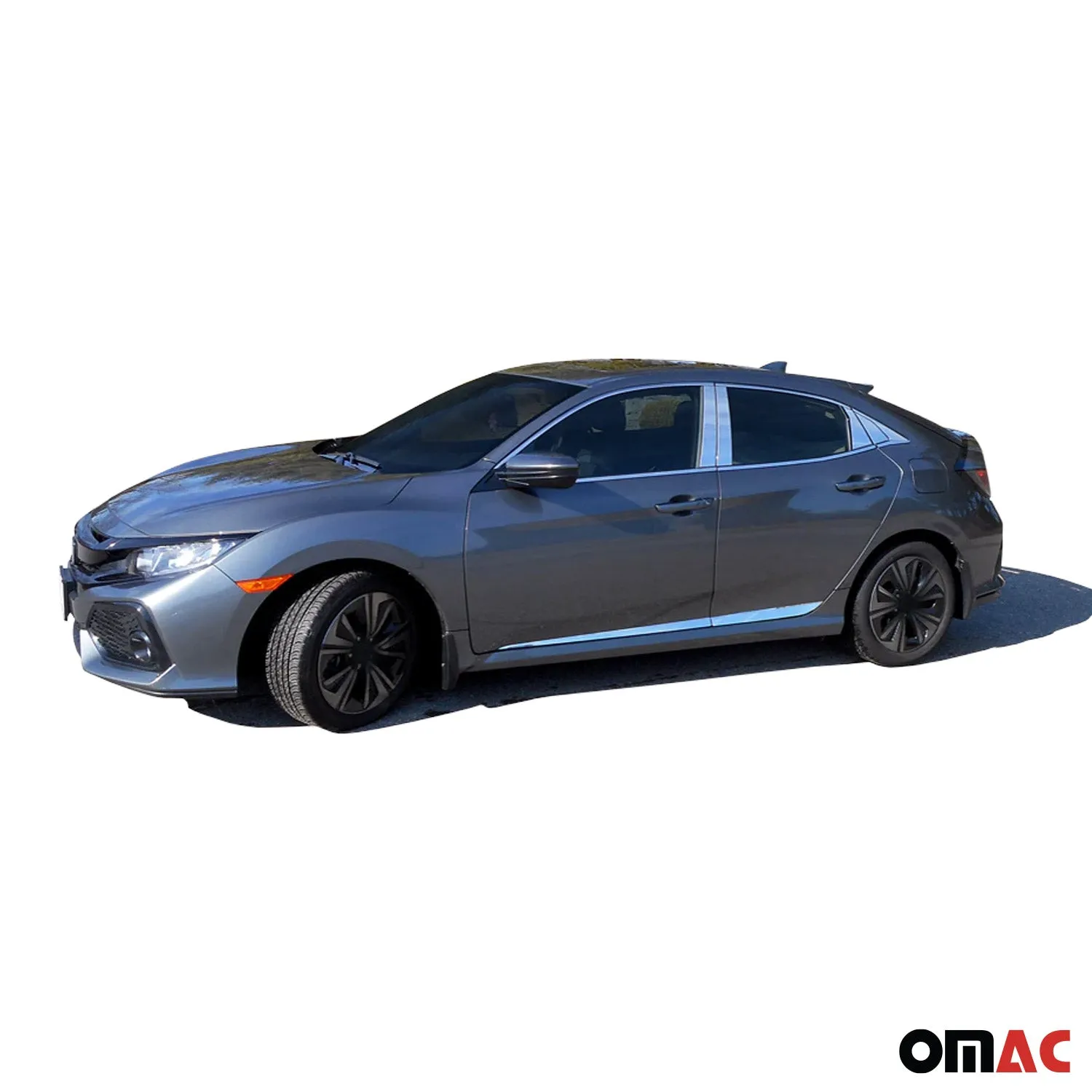 2016-2020 Honda Civic Rear Bumper Accent 1Pc Stainless Steel Silver - Image 3