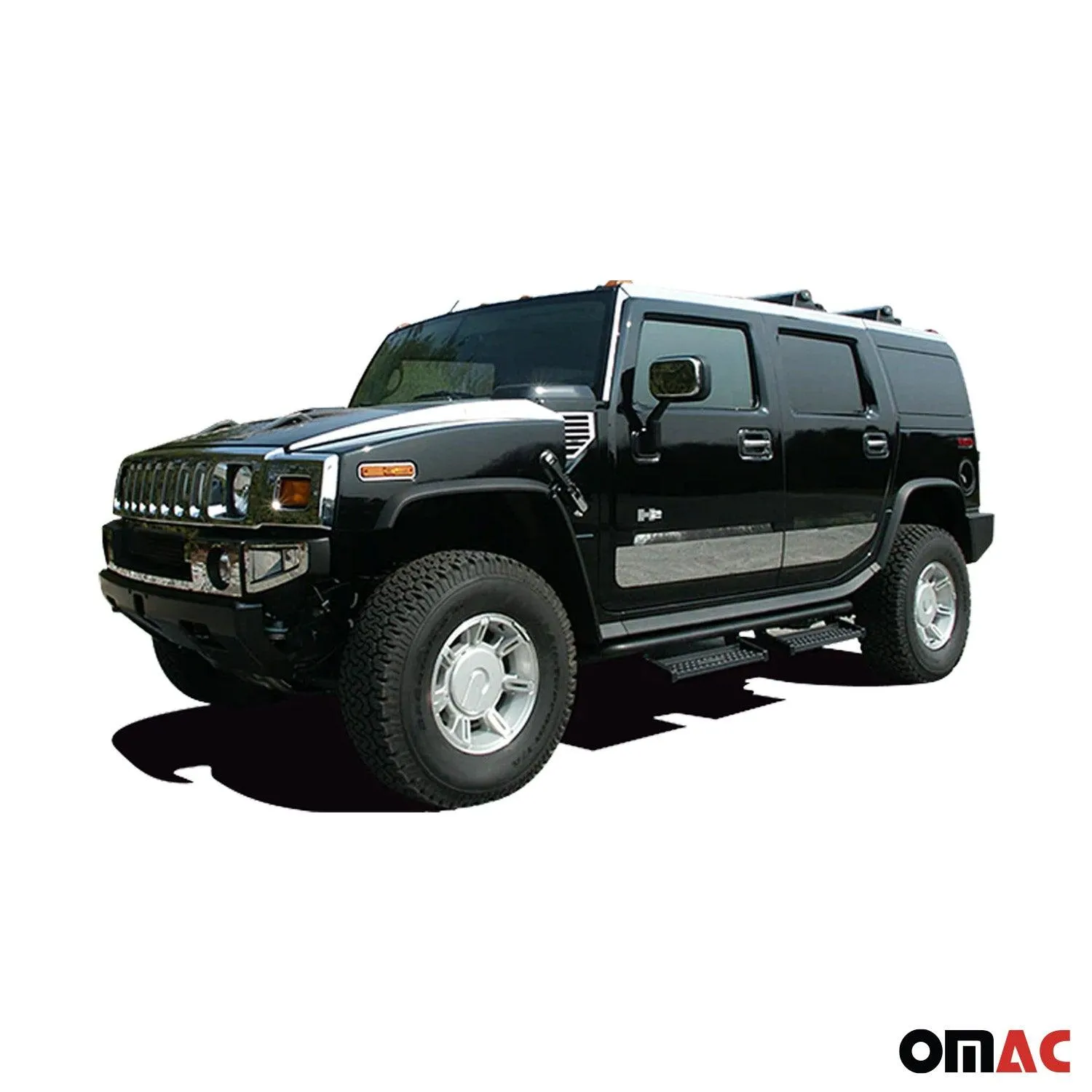 2003-2009 Hummer H2 OMAC Stainless Steel Rear Bumper Accent 3Pc - Image 2