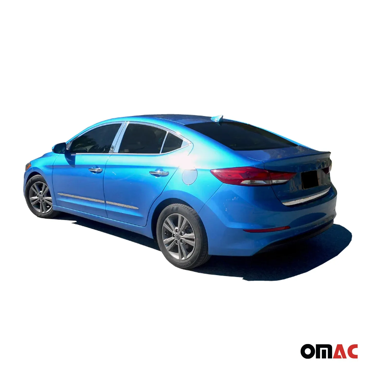 2017-2018 Hyundai Elantra Rear Bumper Accent 1Pc Stainless Steel Silver - Image 3
