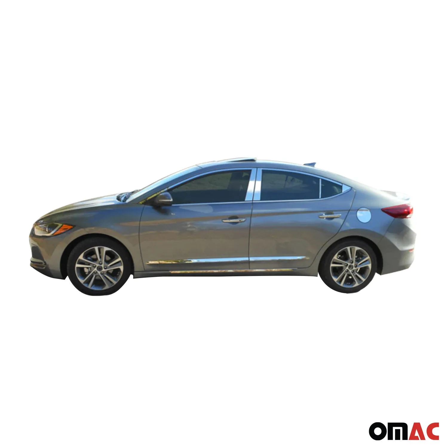 2017-2018 Hyundai Elantra Rear Bumper Accent 1Pc Stainless Steel Silver - Image 4