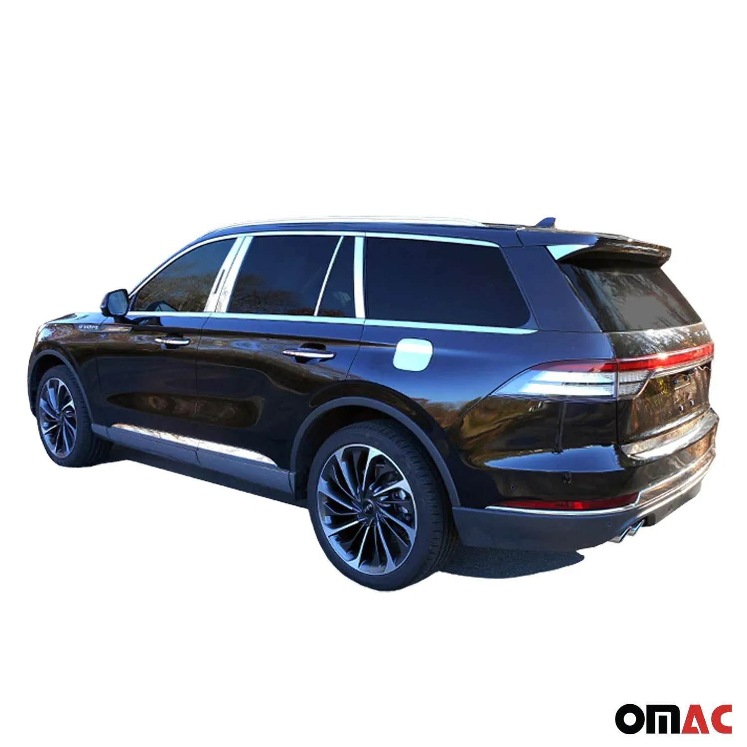 2020-2025 Lincoln Aviator Rear Bumper Accent 1Pc Stainless Steel Silver - Image 3