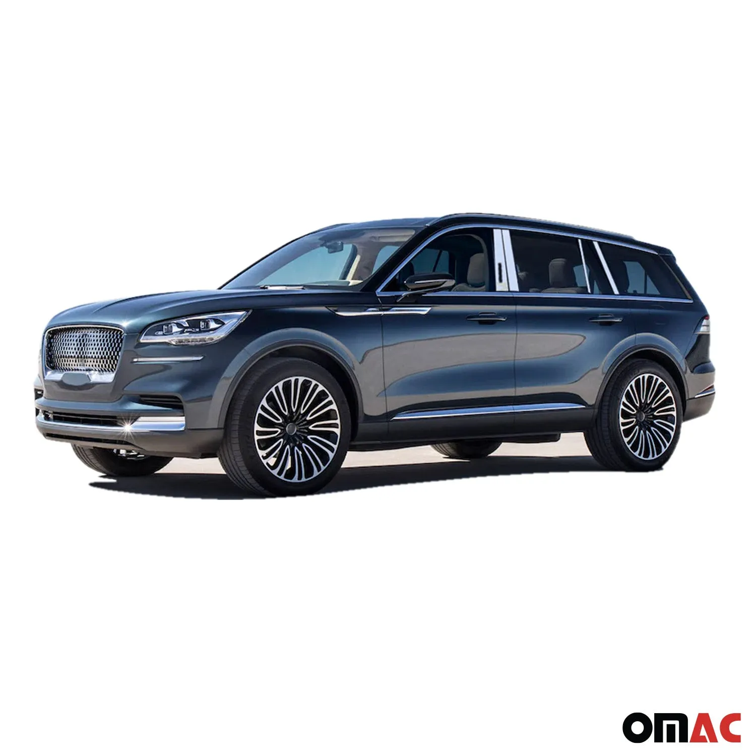 2020-2025 Lincoln Aviator Rear Bumper Accent 1Pc Stainless Steel Silver - Image 4