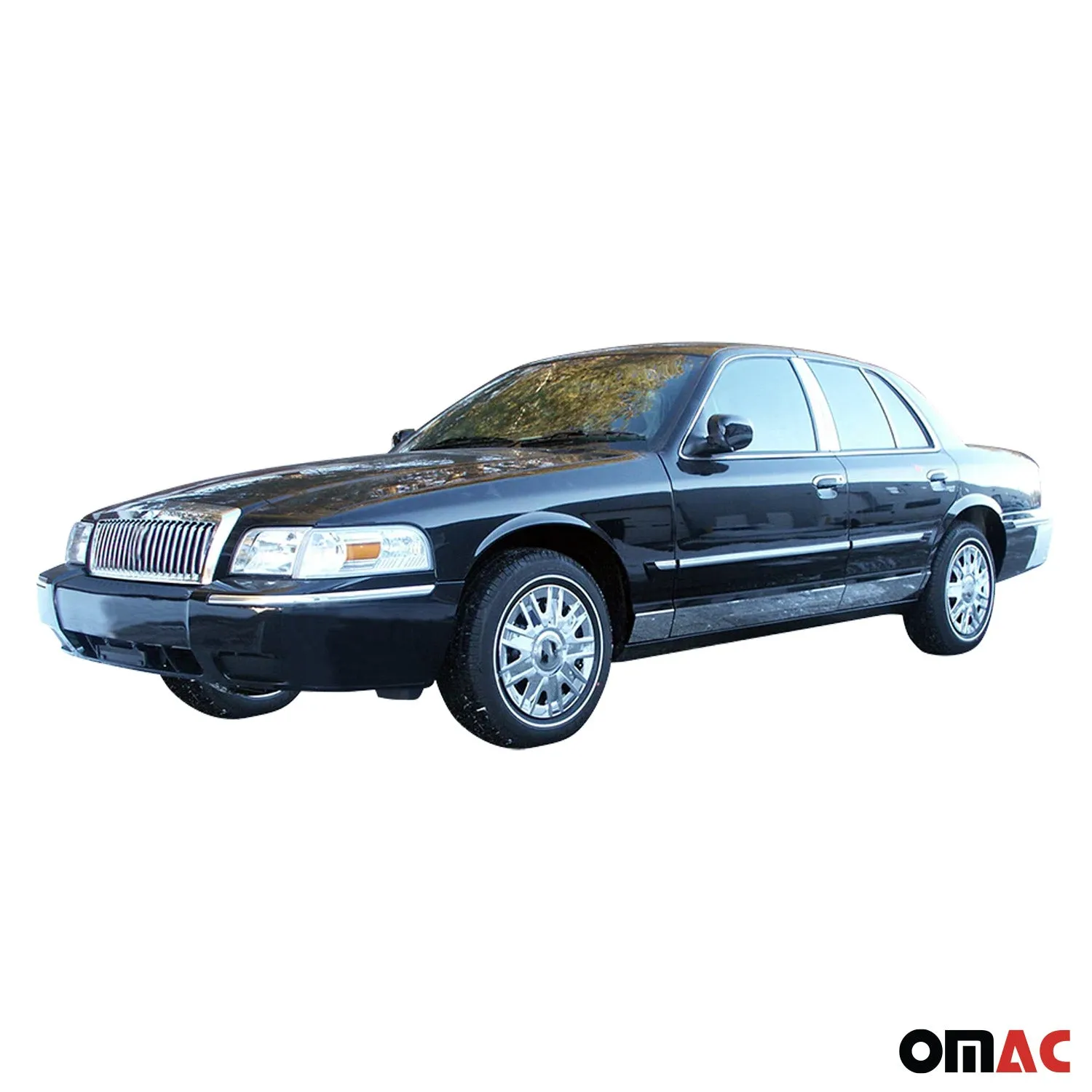 1998-2011 Mercury Grand Marquis Rear Bumper Accent 2Pcs Stainless Steel Silver - Image 2