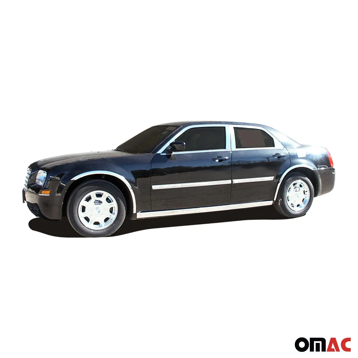 2005-2010 Chrysler 300 Rear Bumper Accent 3Pcs Stainless Steel Silver - Image 2