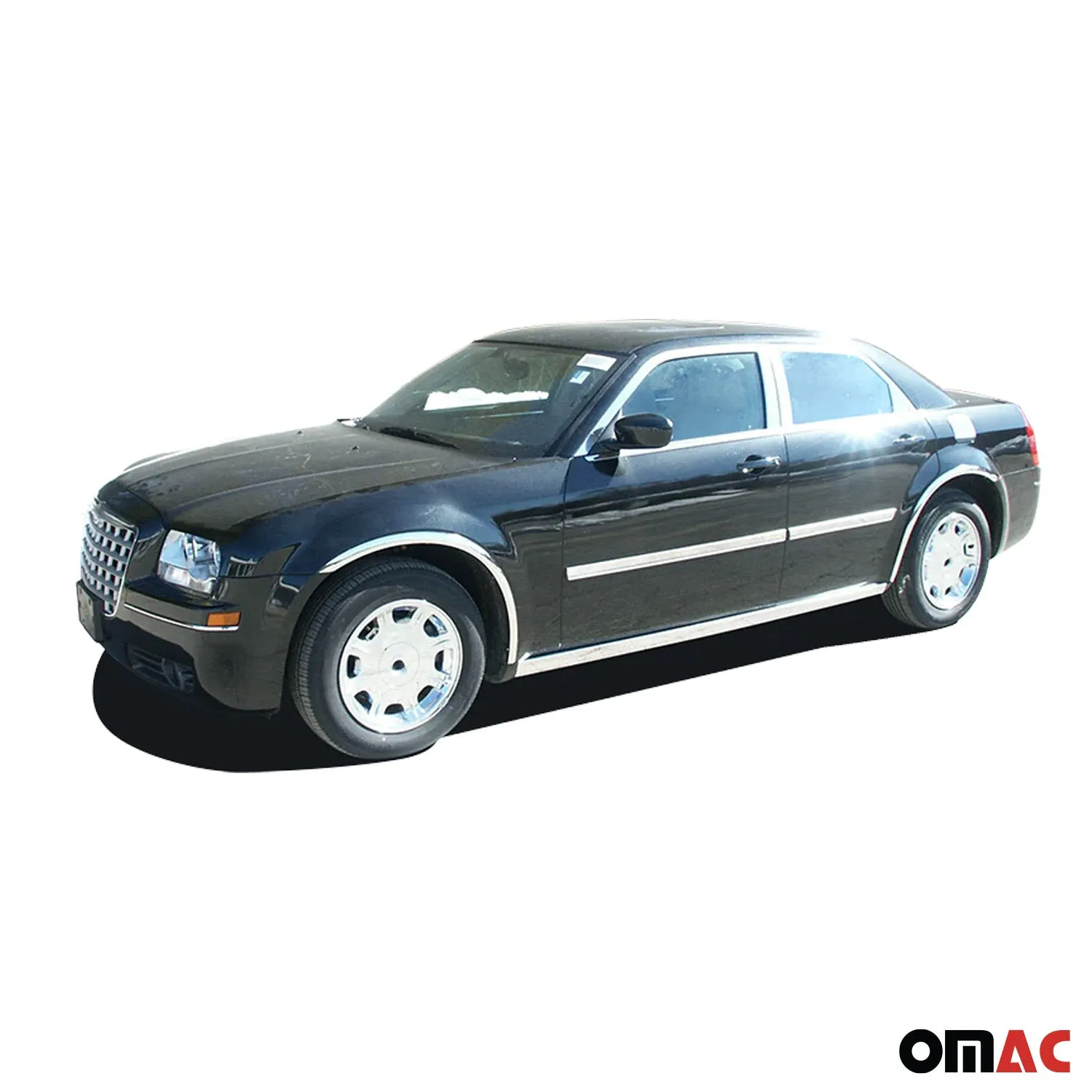 2005-2010 Chrysler 300 Rear Bumper Accent 3Pcs Stainless Steel Silver - Image 3