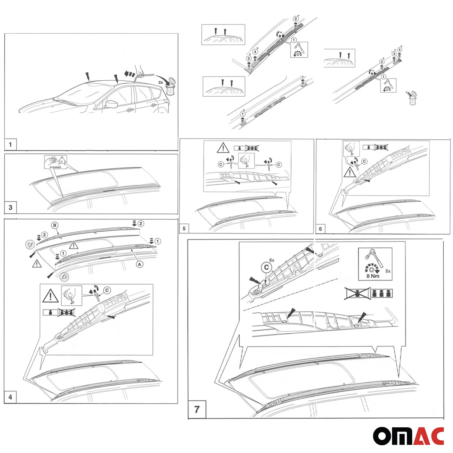 2013-2019 Ford Escape Roof Rack Rails Side Rails Silver - Image 4