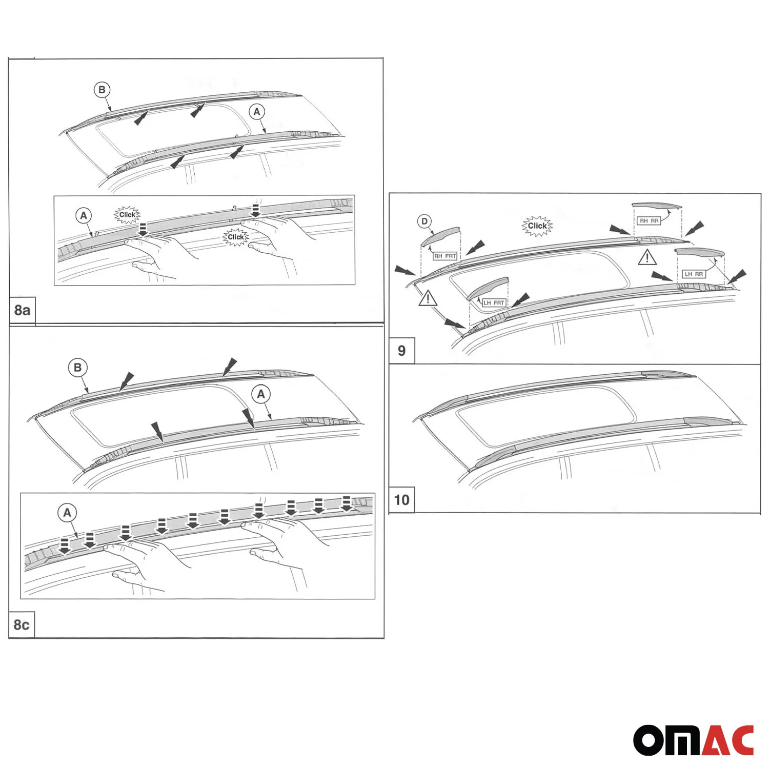 2013-2019 Ford Escape Roof Rack Rails Side Rails Silver - Image 5