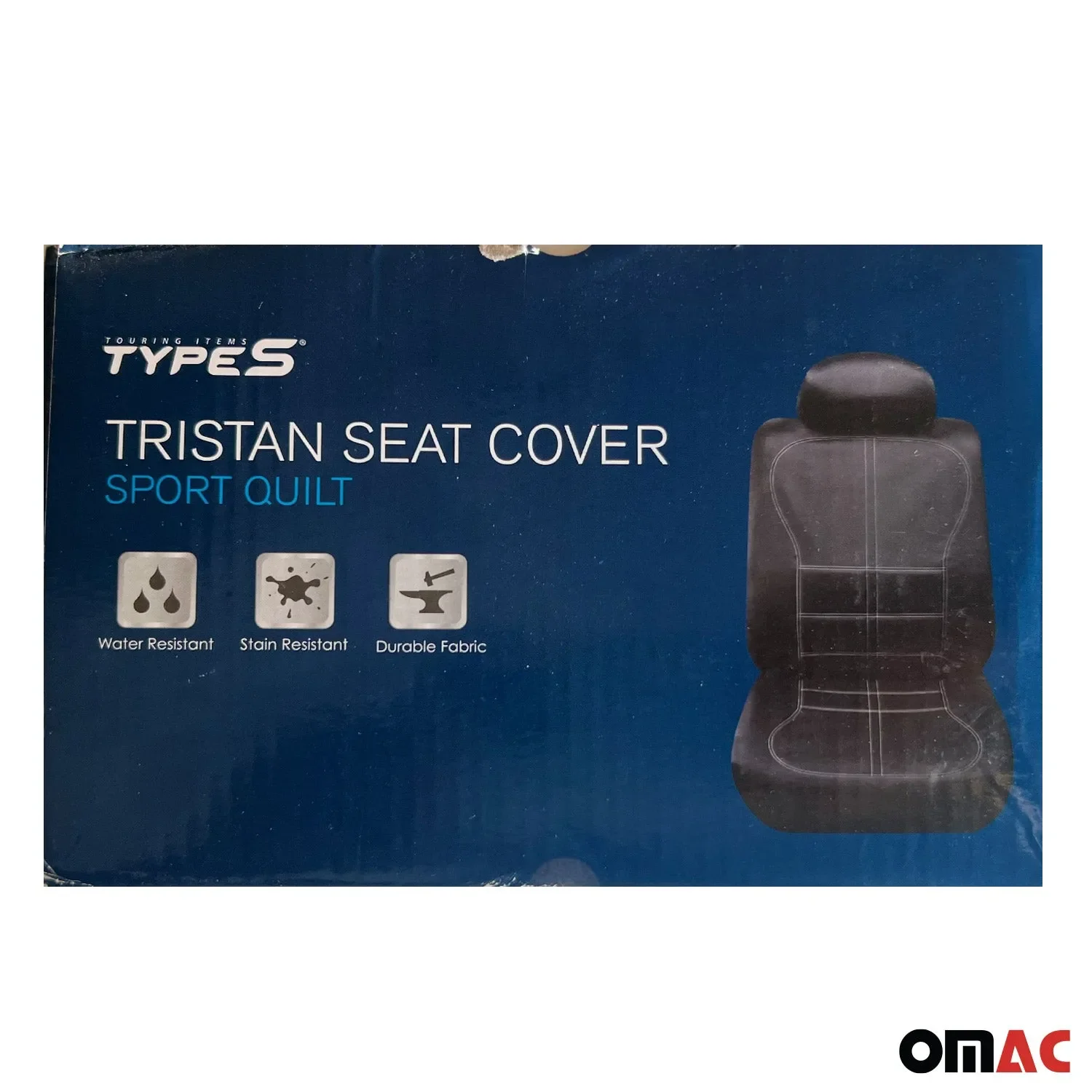 Premium Comfort Black Tristan Sport Quilt Seat Cover Car Truck SUV - Image 3