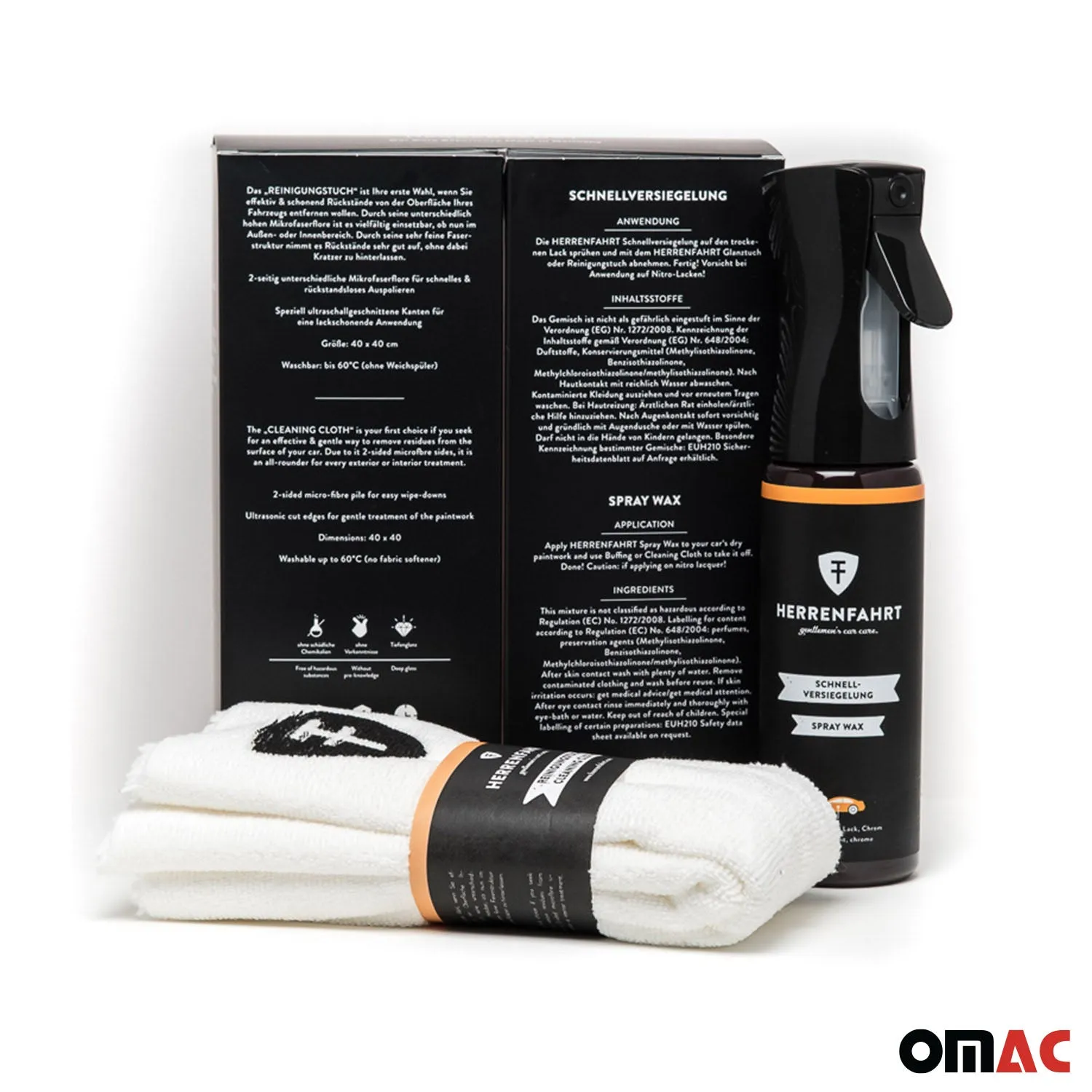 Quick Detailing & Wax Finish Spray Dry Cleaning Cloth Kit Car Care Set Gift Box - Image 4