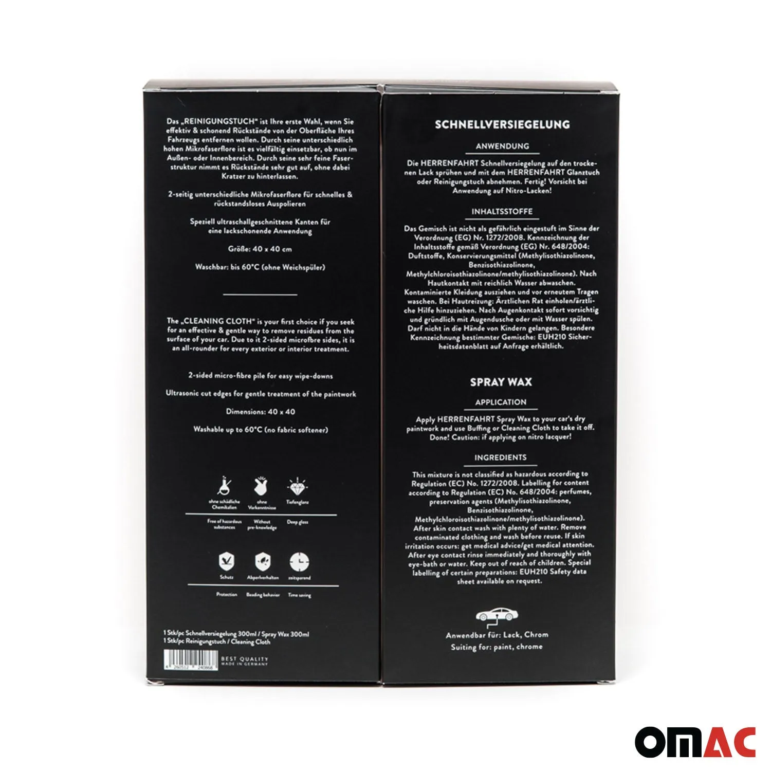 Quick Detailing & Wax Finish Spray Dry Cleaning Cloth Kit Car Care Set Gift Box - Image 5