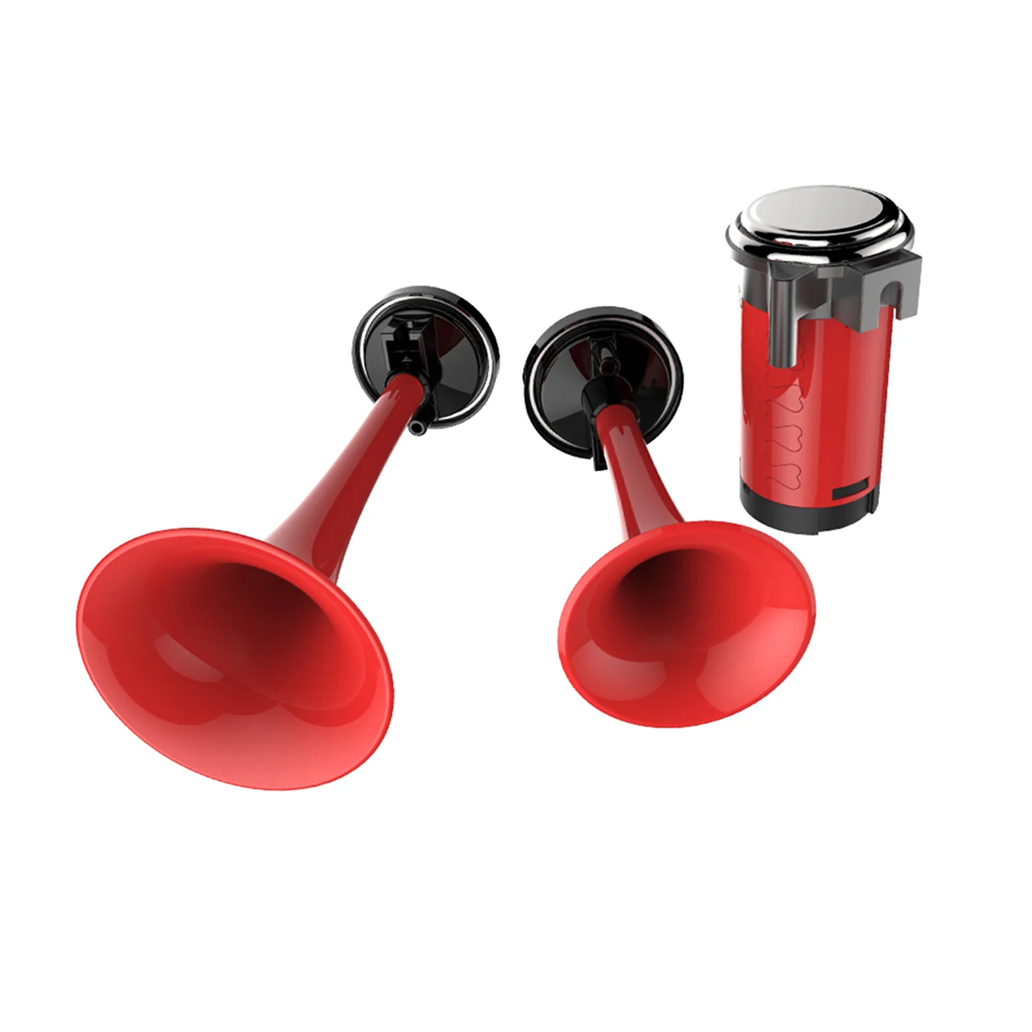 Red Air Horn x2 with Compressor - Image 7