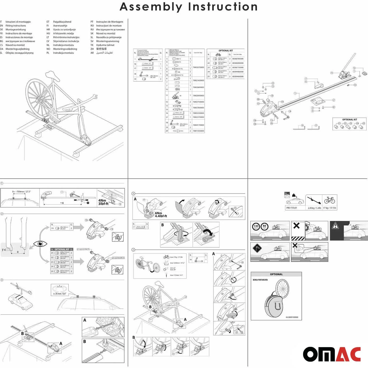 Roof Bicycle Rack Bike Carrier Alu. Upright With Optional 0,6x4,3 inch Fork Kit - Image 7