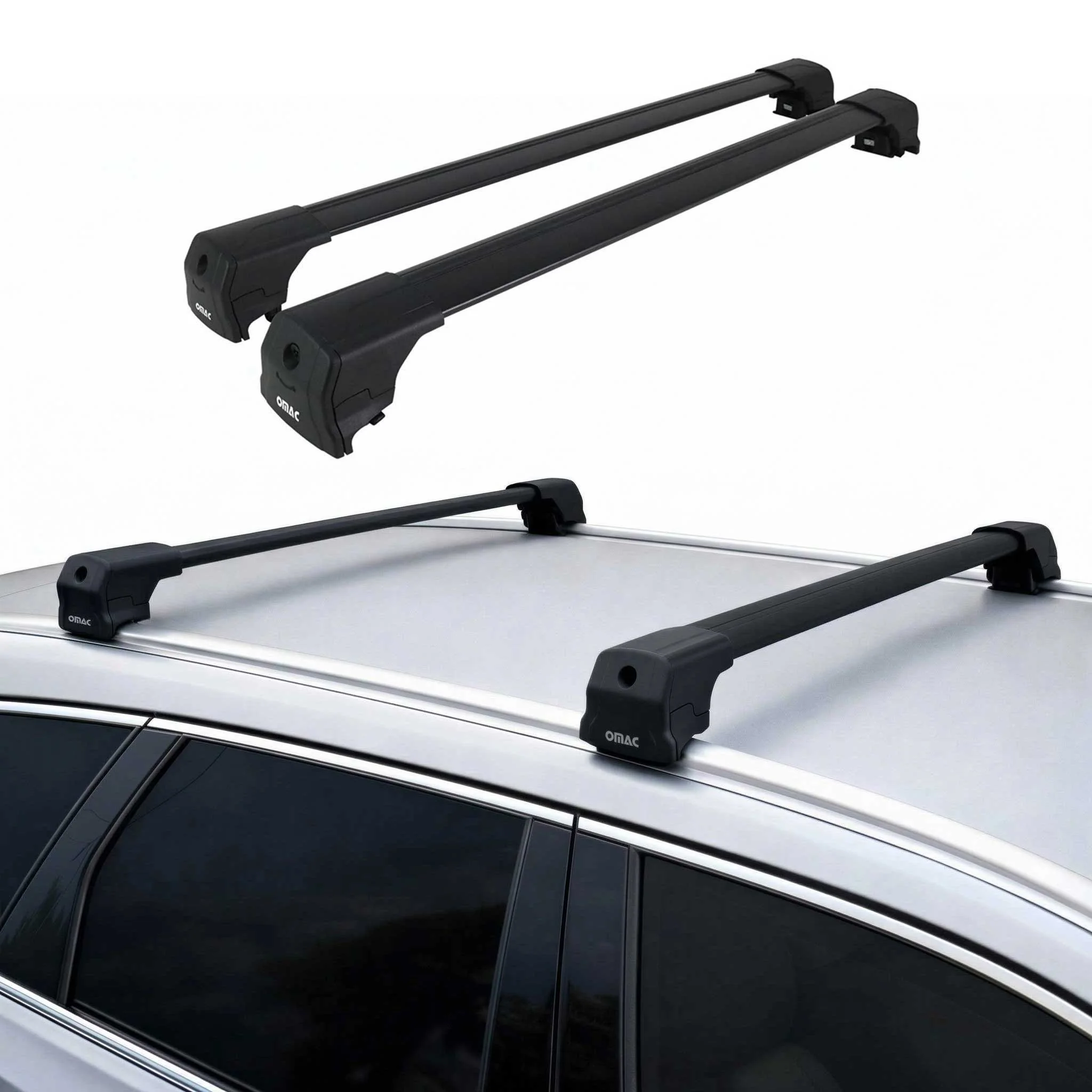 2017-2024 Maserati Levante Roof Rack Cross Bars Black - Image 2