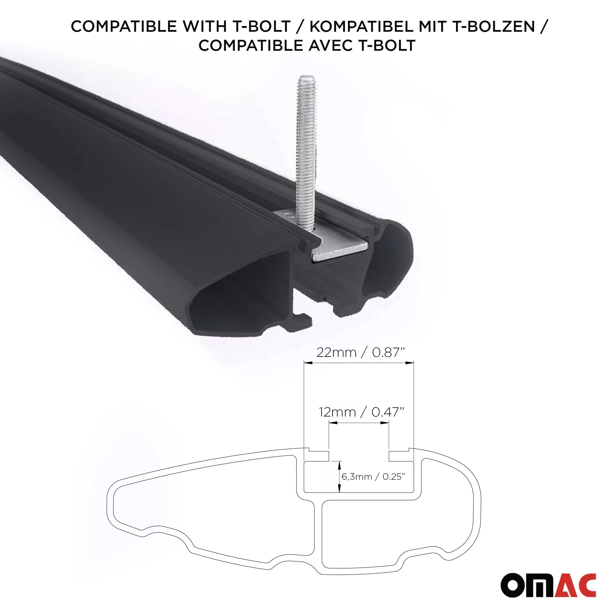 2017-2024 Maserati Levante Roof Rack Cross Bars Black - Image 7
