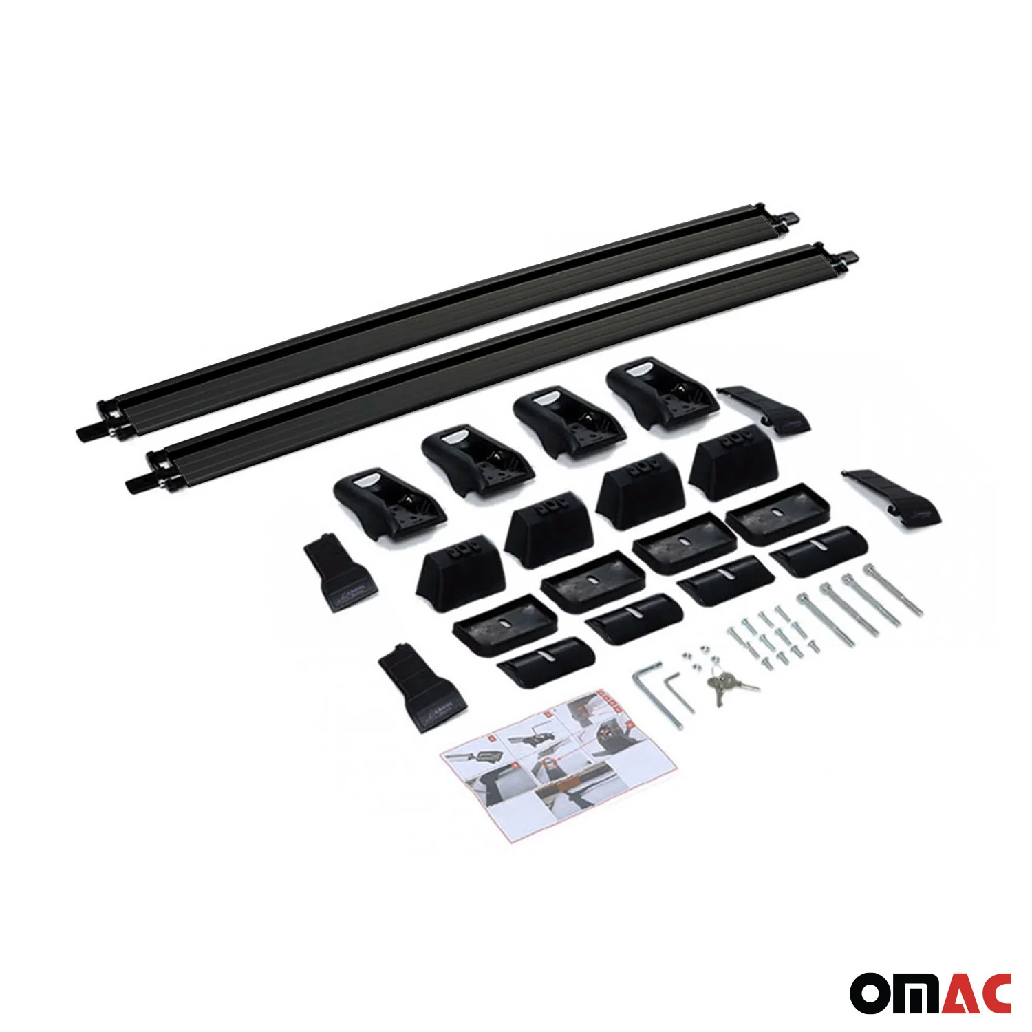 2009-2013 Mazda 3 Sport Speed Roof Rack Cross Bars Black - Image 7