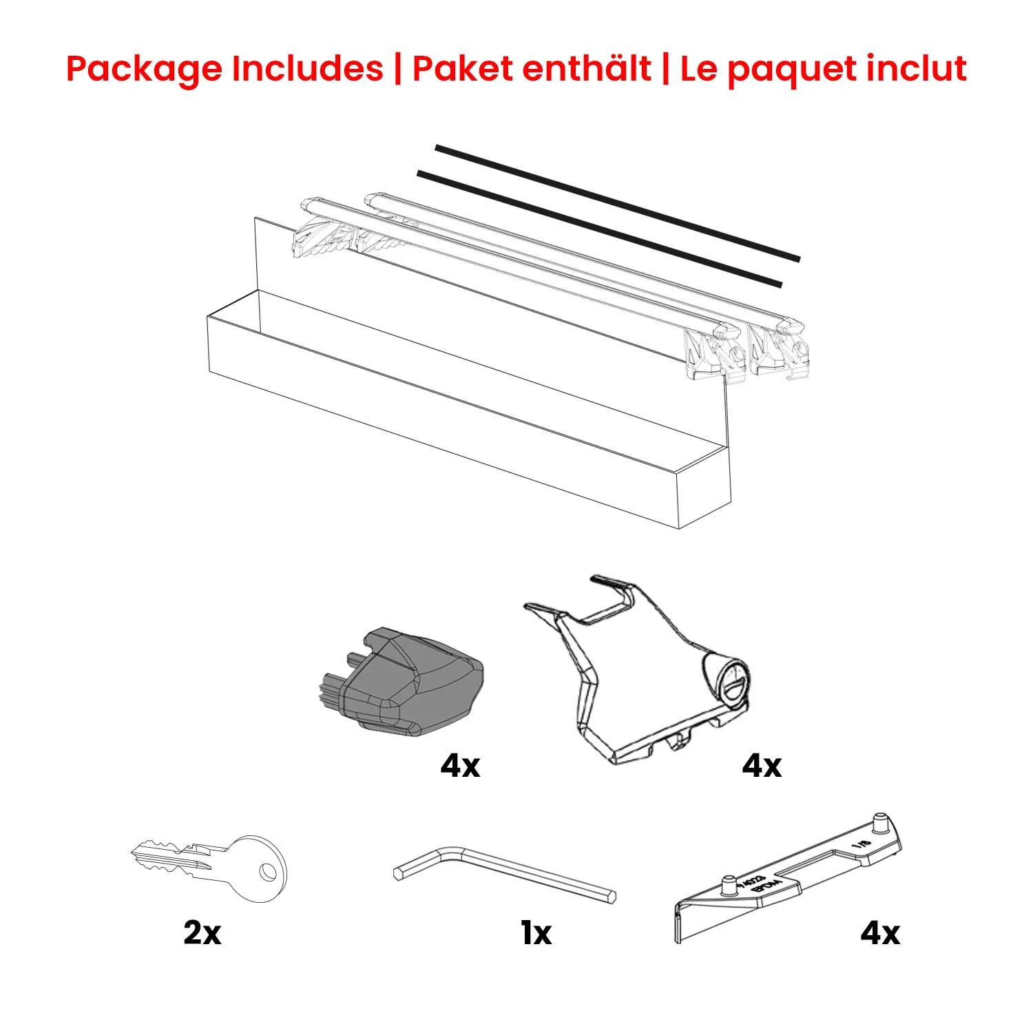 Roof Rack Cross Bars for BMW 2 Series F46 Gran Tourer 2014-2021 Alu Black 2x - Image 8
