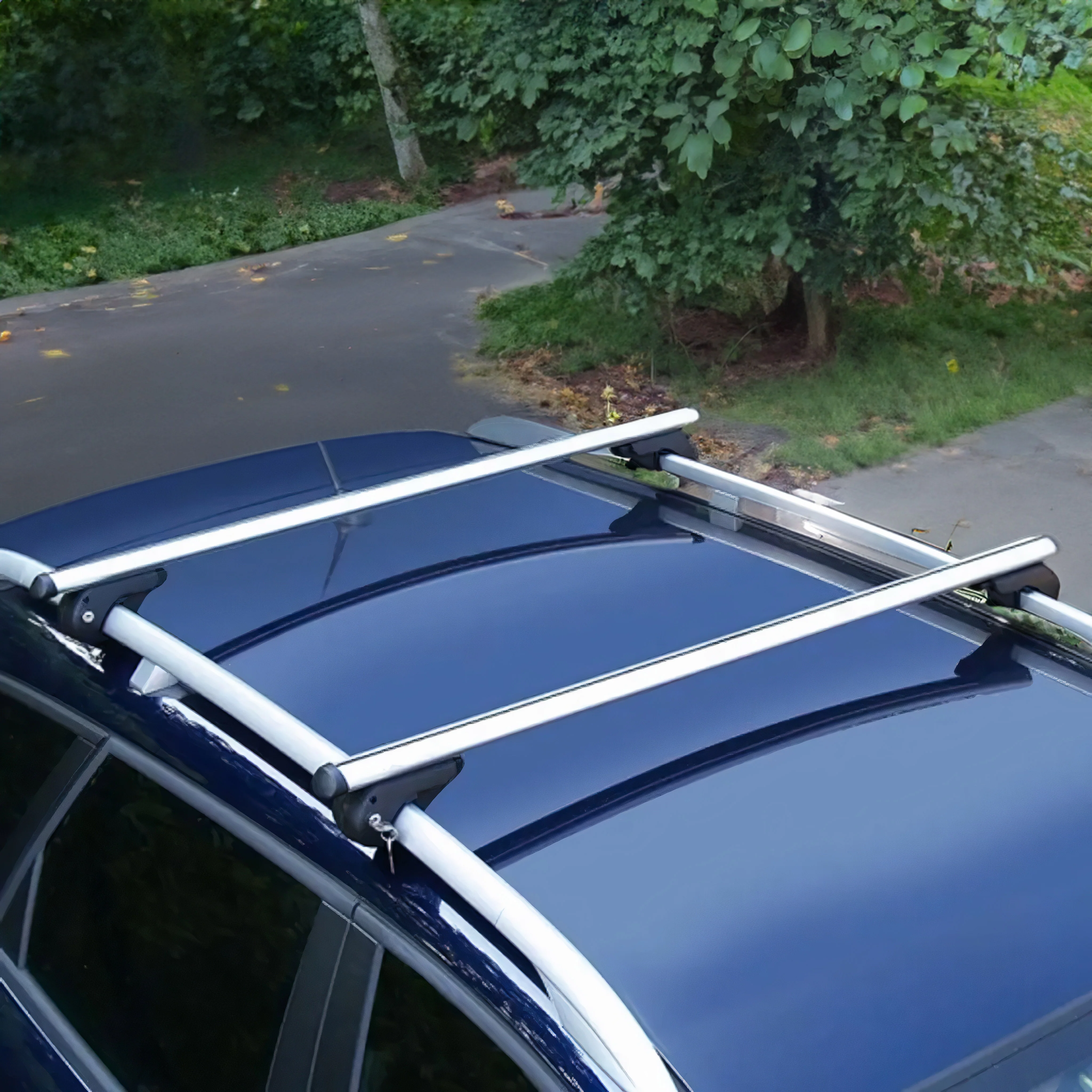 2007-2010 Kia Rondo Roof Rack Cross Bars Silver - Image 8