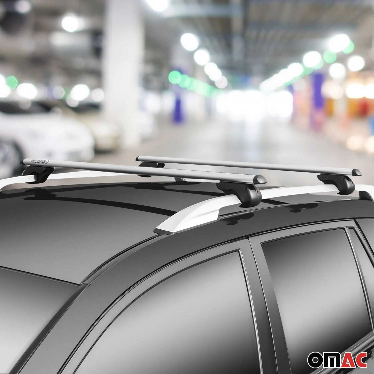 2004-2010 Kia Sportage Roof Rack Cross Bars Silver - Image 3