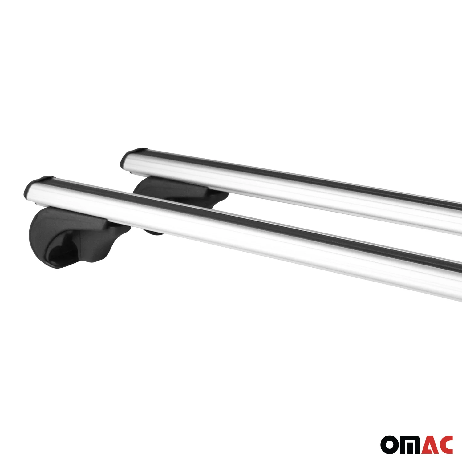 Roof Rack Raised Rail Cross Bars Carrier Lockable Universal 54" 2 Pcs Alu Silver - Image 12
