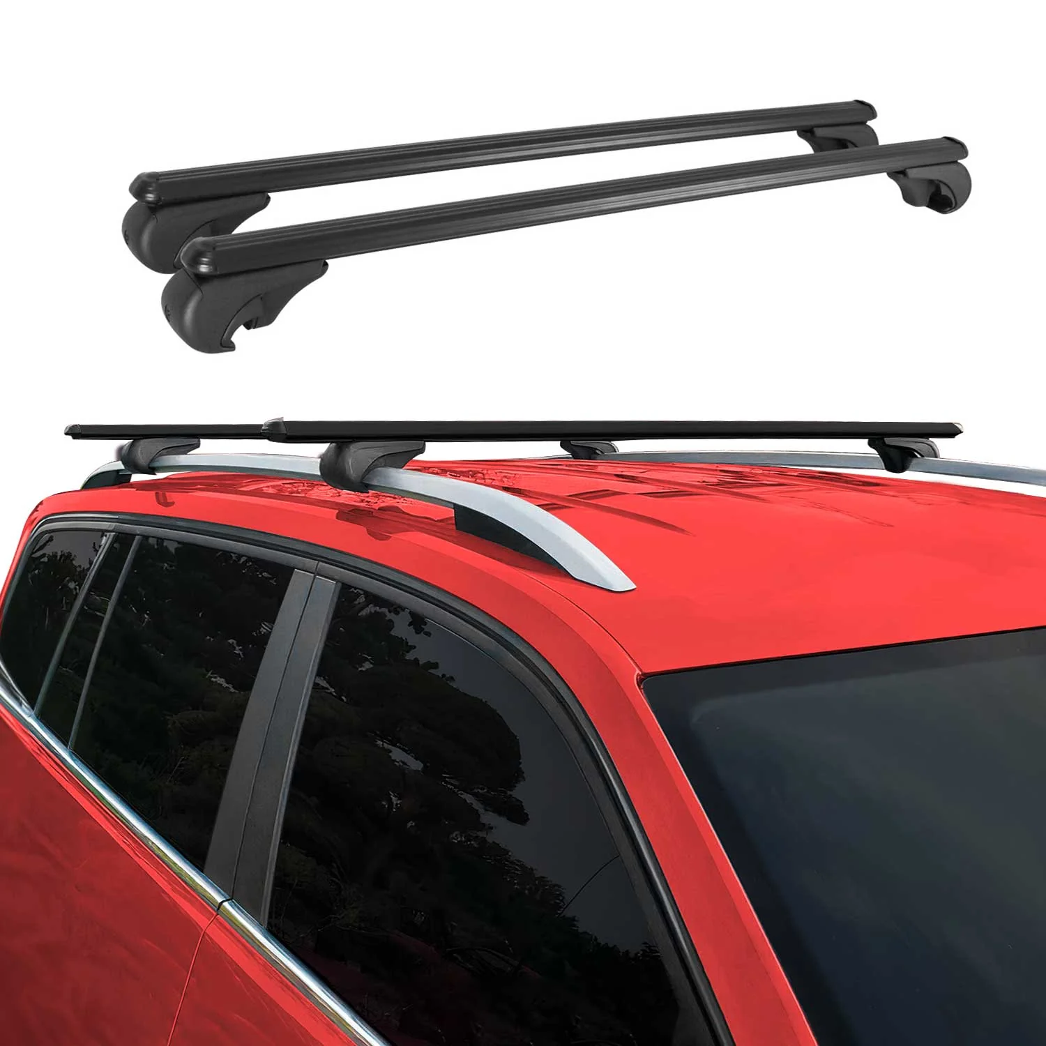 1999-2006 Mitsubishi Montero Roof Rack Cross Bars Black - Image 2