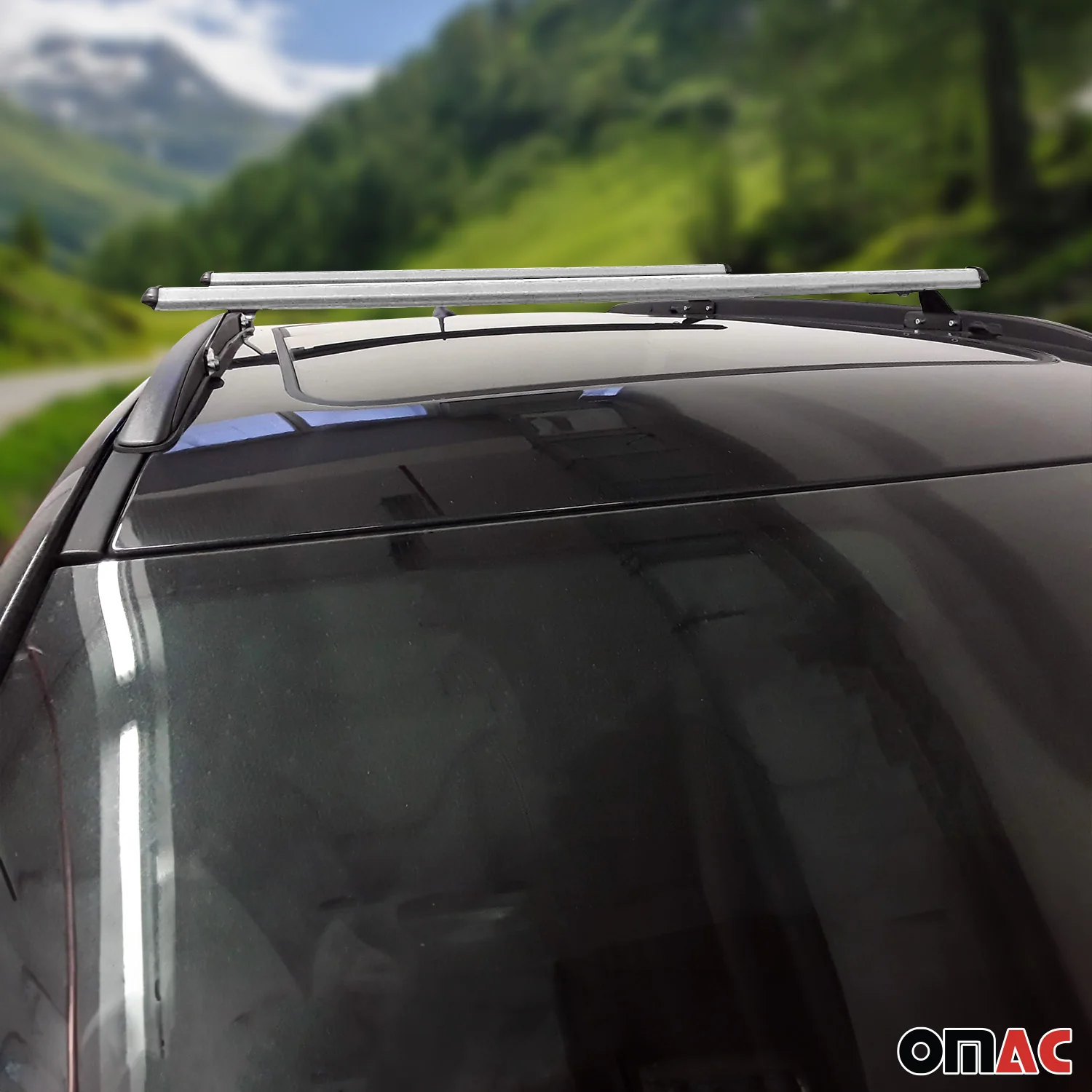2017-2026 Jeep Compass Roof Rack Cross Bars Silver - Image 2
