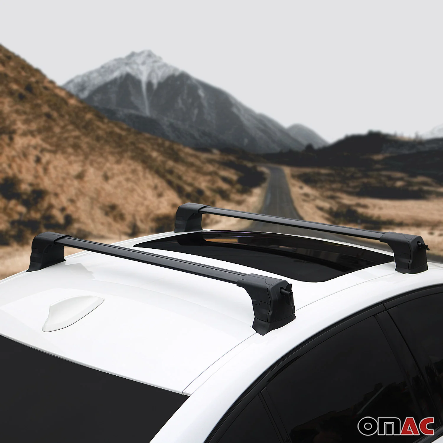 2007-2012 Mazda CX-7 Roof Rack Cross Bars Black - Image 3
