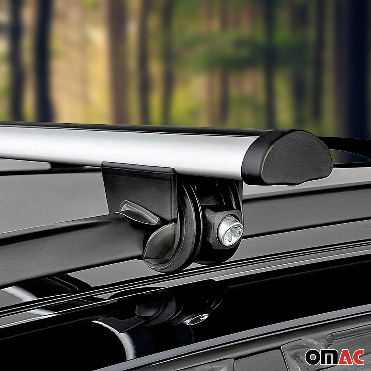 2007-2013 Mitsubishi Outlander Roof Rack Cross Bars Silver - Image 3