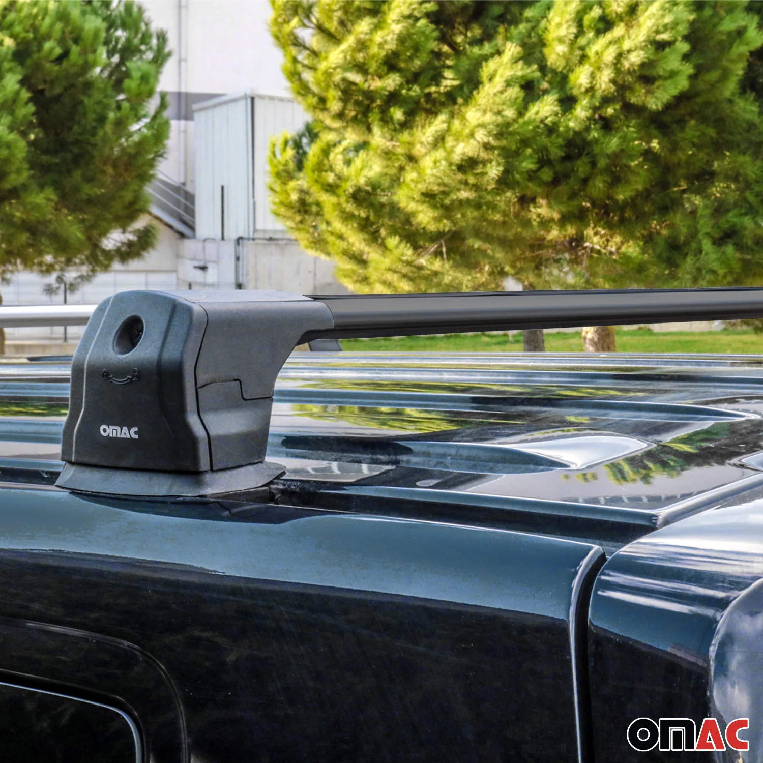 2015-2018 Chevrolet City Express Roof Rack Cross Bars 3Pcs Black - Image 10