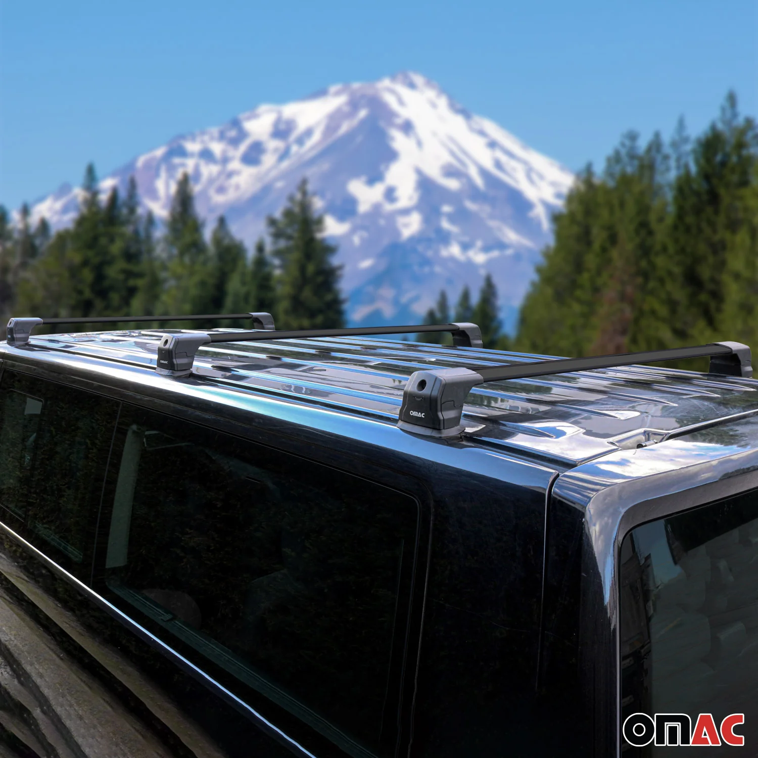 2013-2021 Nissan NV200 Roof Rack Cross Bars 3Pcs Black - Image 3