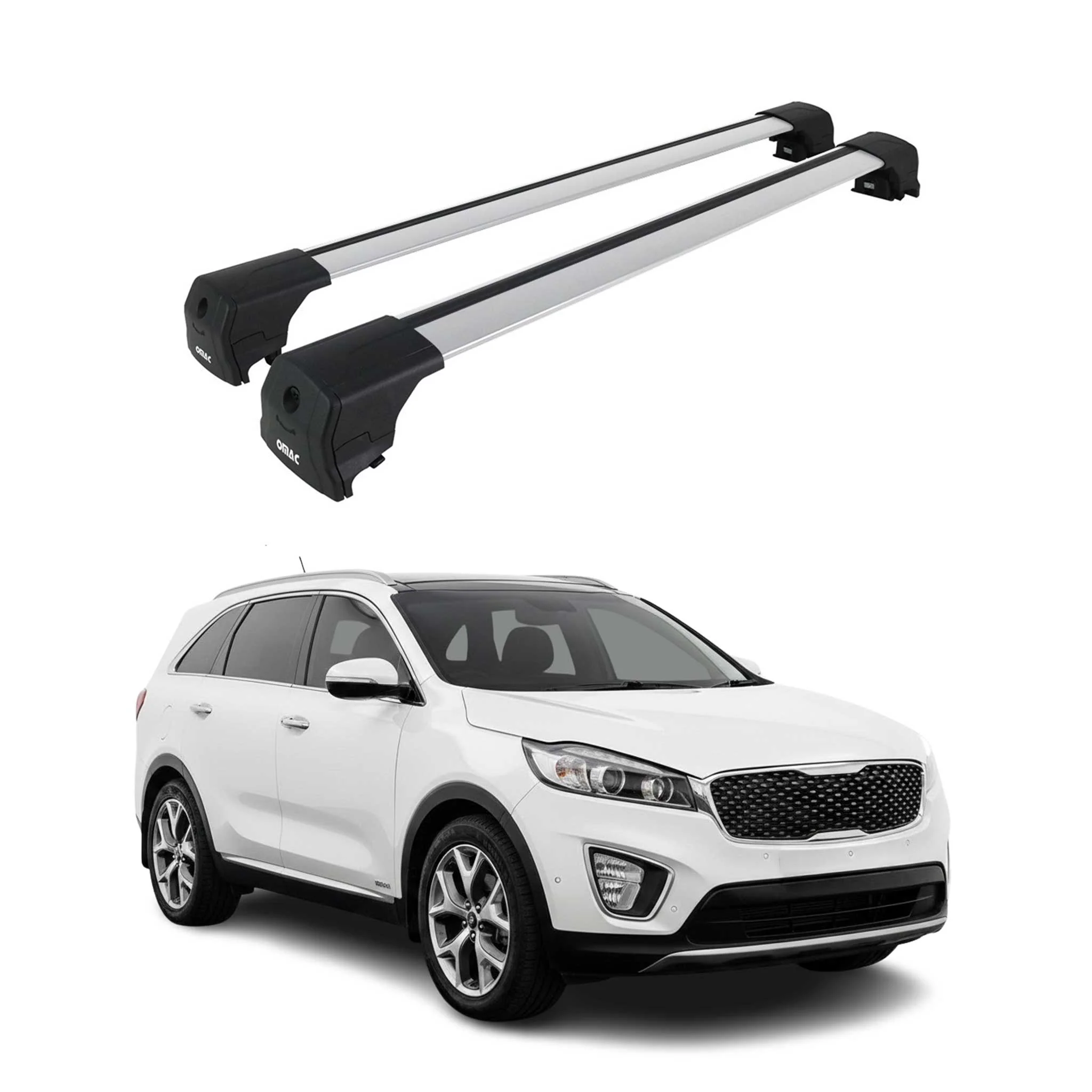 2016-2020 Kia Sorento Roof Rack Cross Bars Silver
