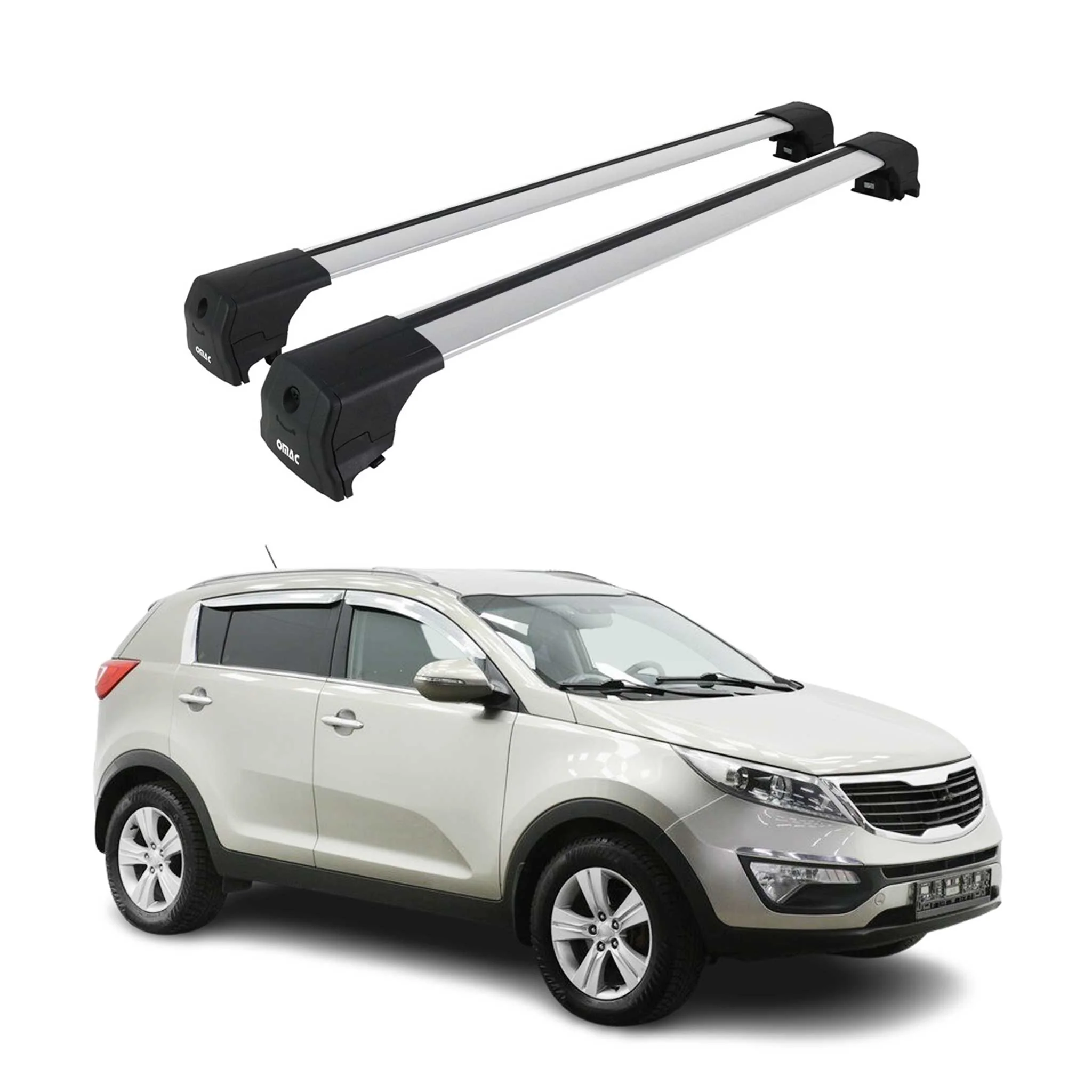 2011-2016 Kia Sportage Roof Rack Cross Bars Silver
